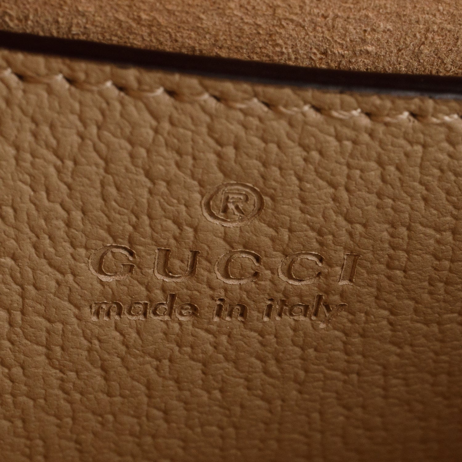 Gucci Taupe Calfskin Leather Diana Mini Tote Bag w/ Strap