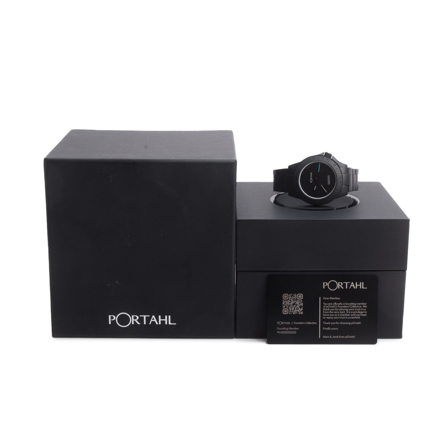 Portahl Black Titanium Peacemaker Founders Edition 40 MM Automatic Watch Black Dial w/ Box & Papers