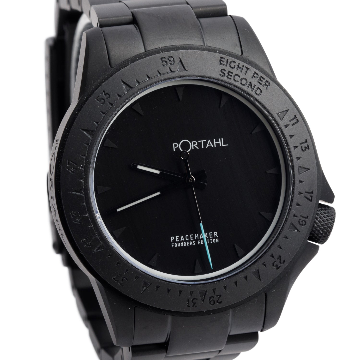 Portahl Black Titanium Peacemaker Founders Edition 40 MM Automatic Watch Black Dial w/ Box & Papers