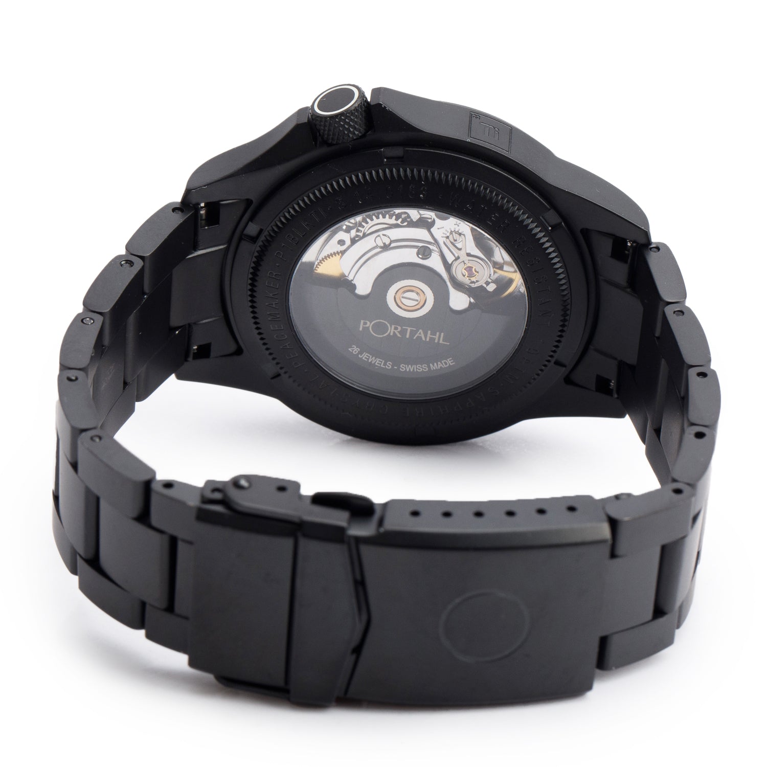 Portahl Black Titanium Peacemaker Founders Edition 40 MM Automatic Watch Black Dial w/ Box & Papers