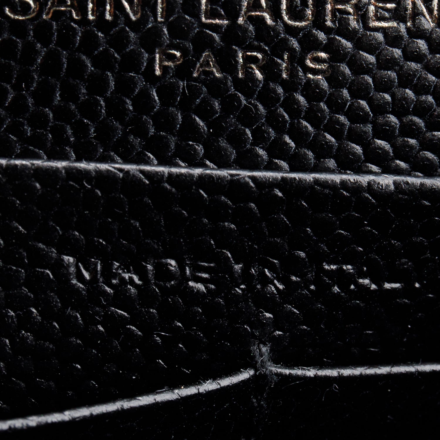 Saint Laurent 2022 Black Grain De Poudre Monochrome Cassandre Envelope Chain Wallet