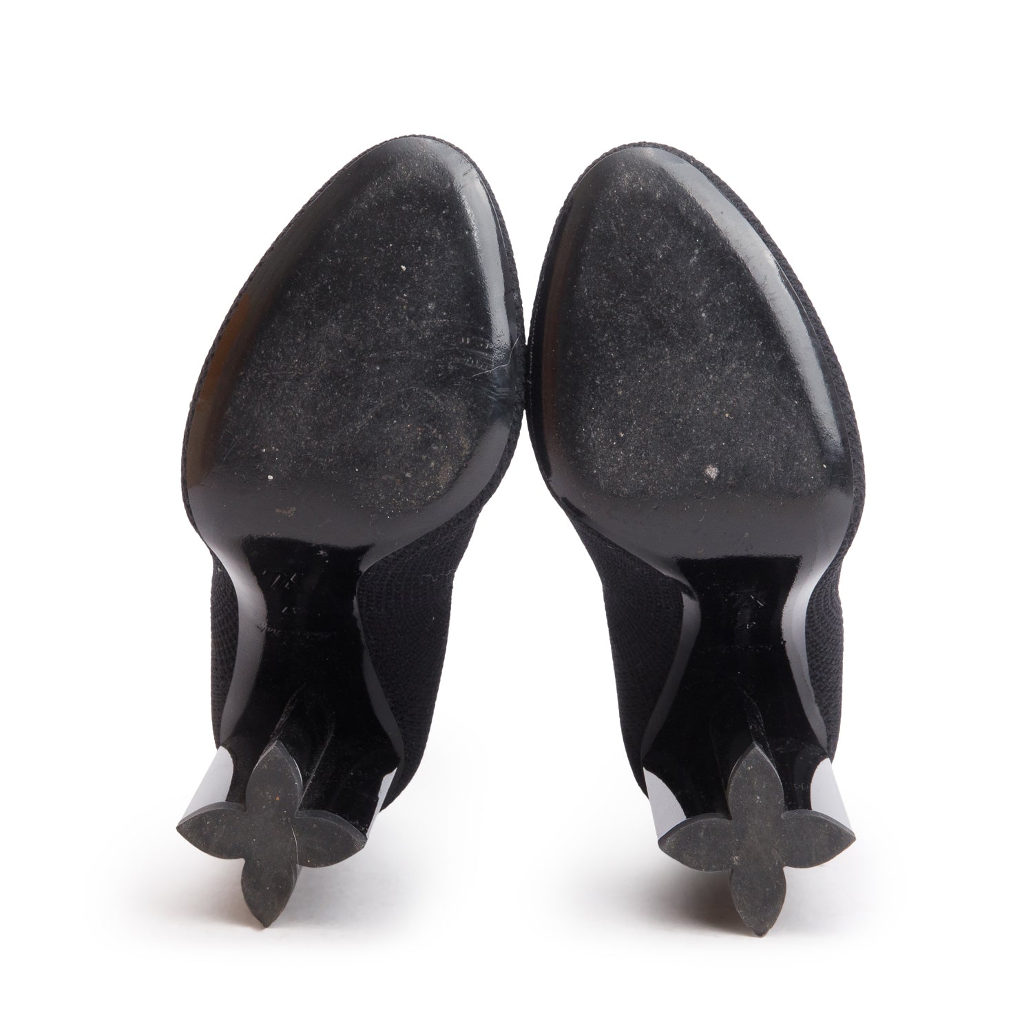 Louis Vuitton Black Monogram Stretch Fabric Silhouette Boot, Women's Size 37 w/ Box