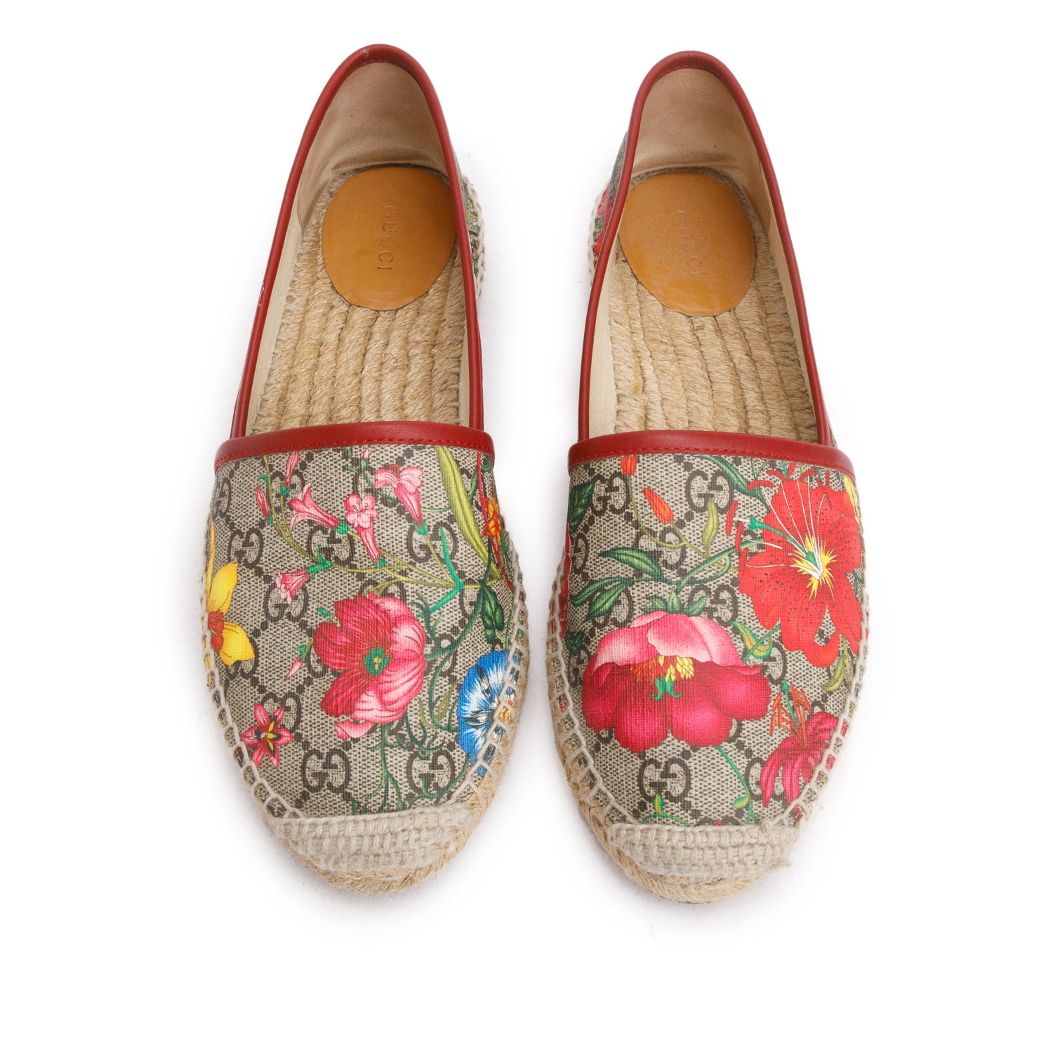 Gucci GG Supreme Flora Monogram Tian Espadrilles, Size 38 w/ Box
