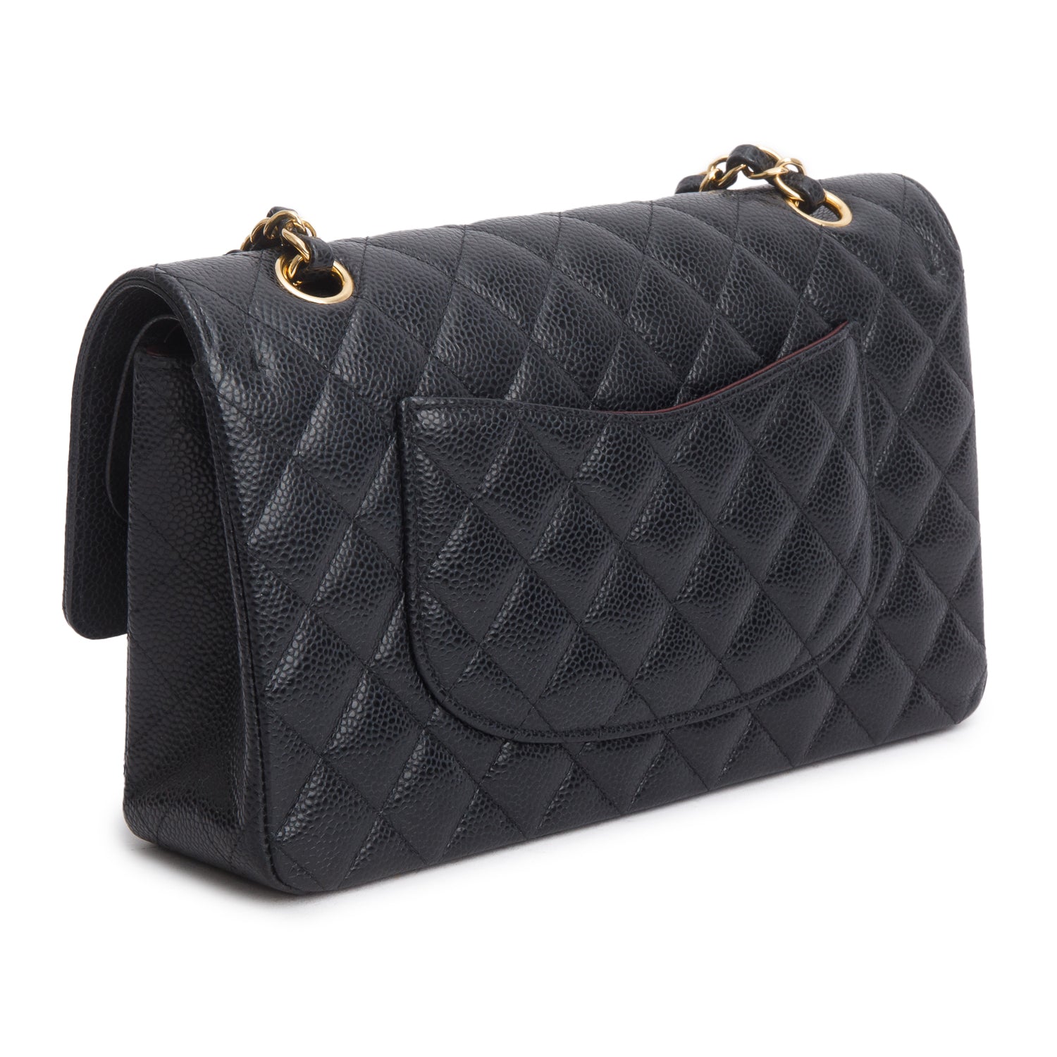 Chanel 2022 Black Caviar Classic Medium Double Flap Bag w/ Box & Receipt