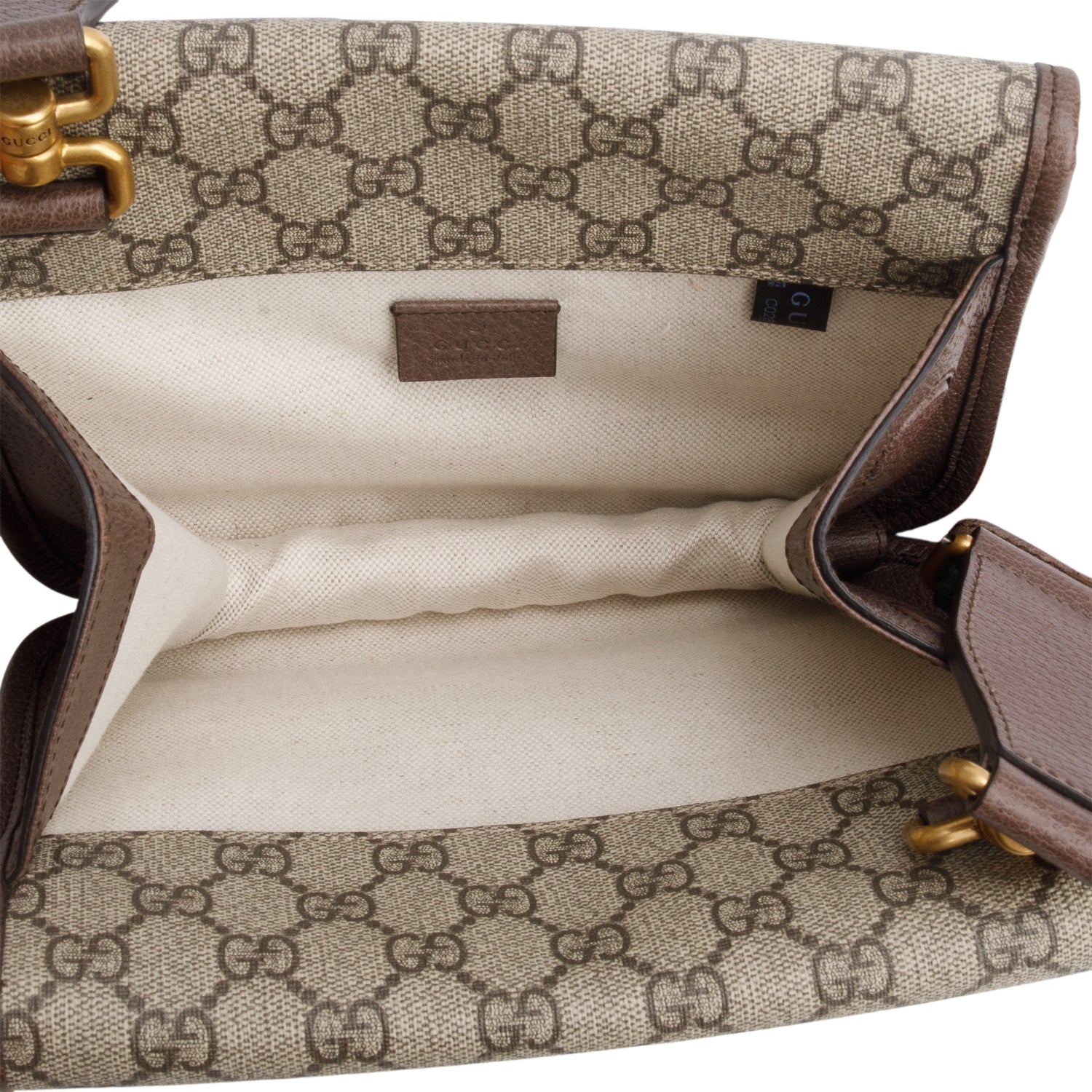 Gucci Vintage Neo GG Supreme Small Double Flap Messenger Bag