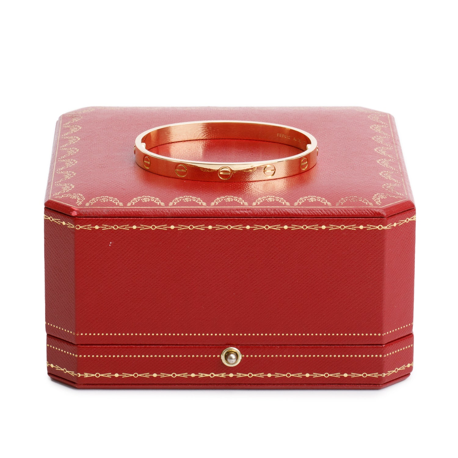 Cartier 18k Yellow Gold Love Bracelet, Classic Model, Size 17 w/ Box