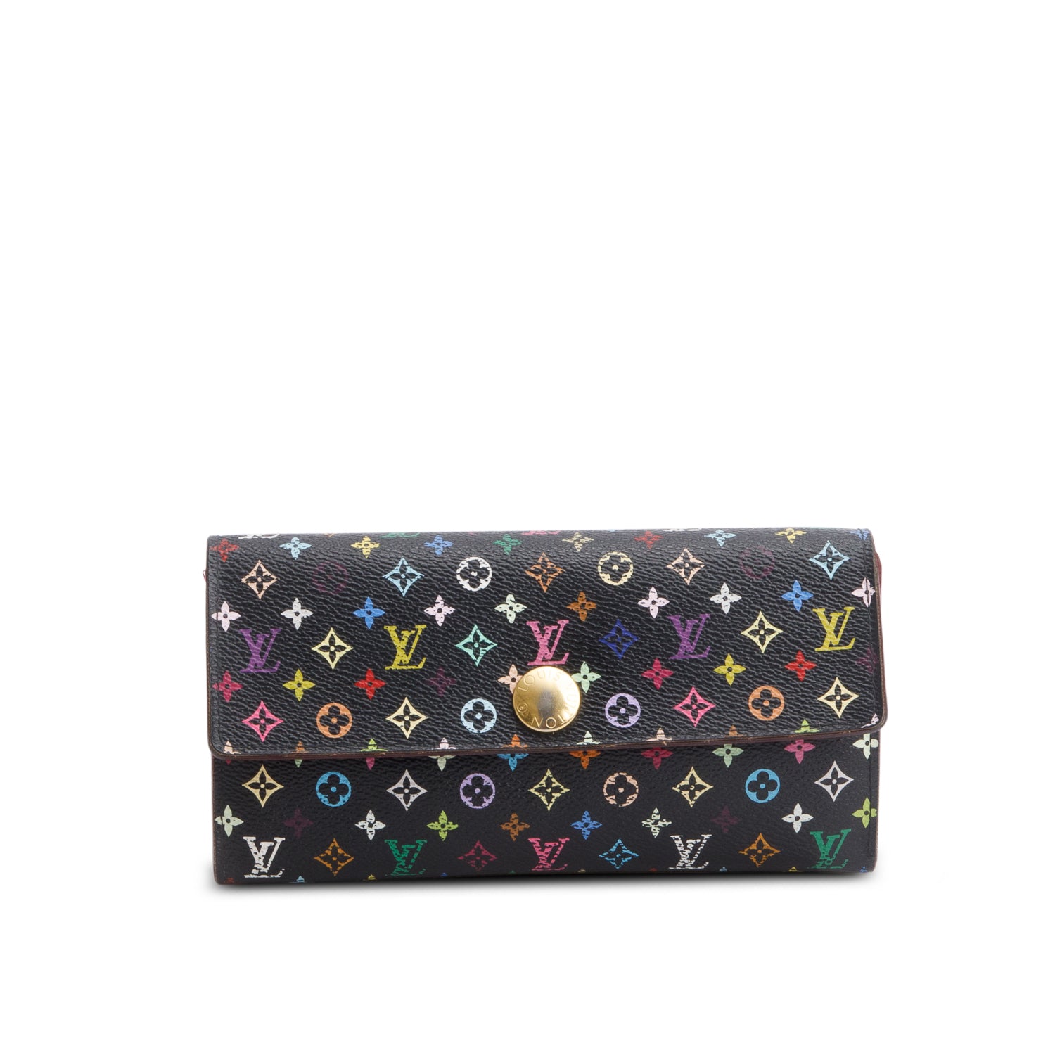 Louis Vuitton Black Monogram Multicolor Sarah Wallet