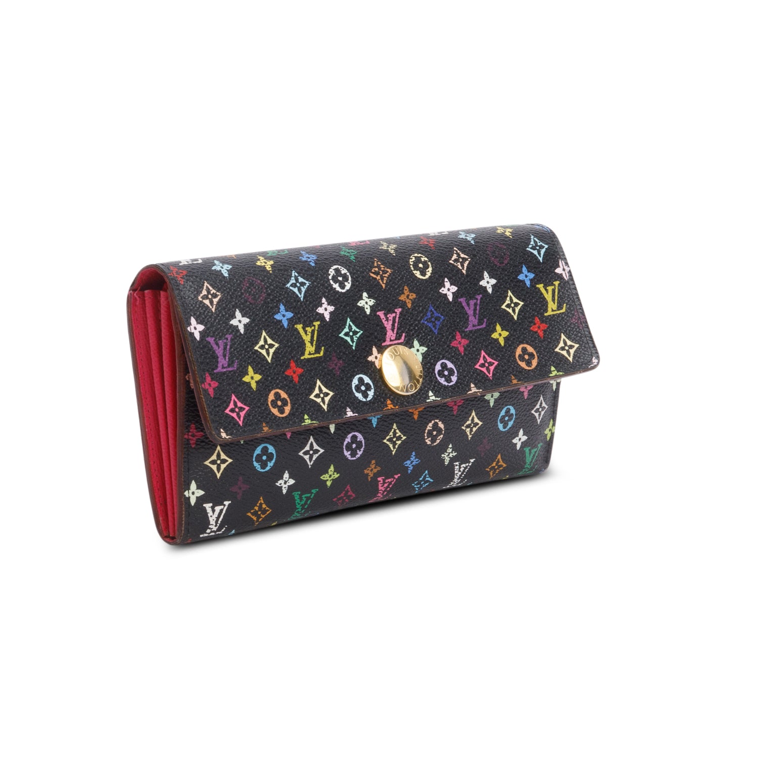 Louis Vuitton Black Monogram Multicolor Sarah Wallet