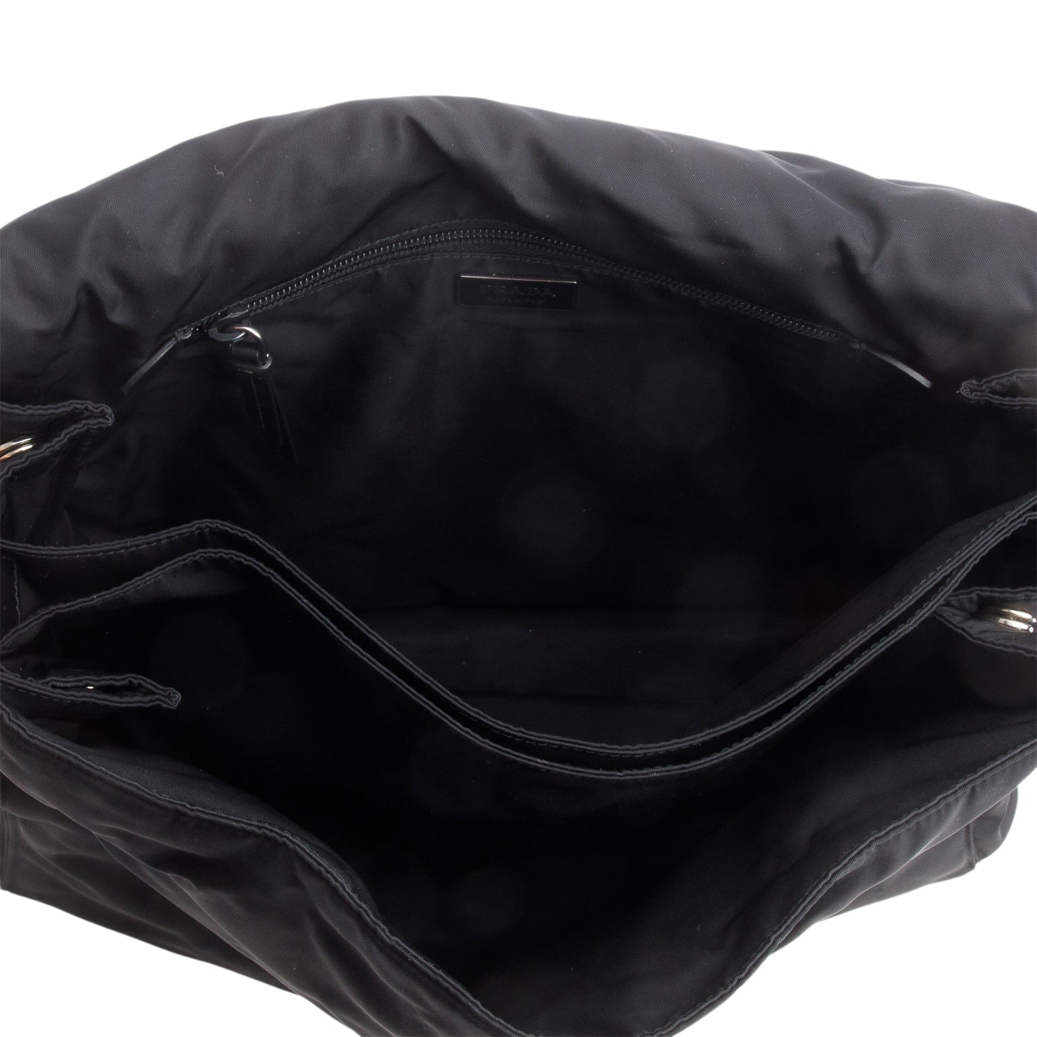 Prada Black Padded Re-Nylon Medium Traveler Bag