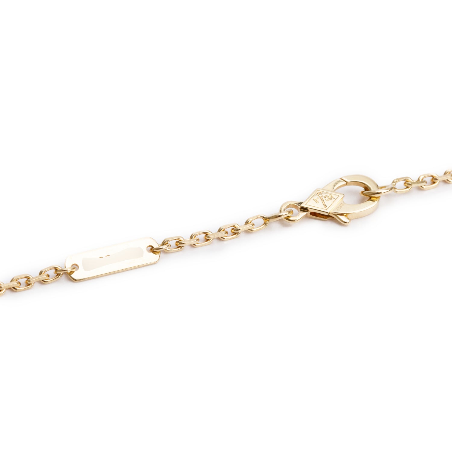 Van Cleef & Arpels 18k Yellow Gold Onyx Magic Alhambra 1 Motif Long Necklace w/ Box, Receipt, & Certificate