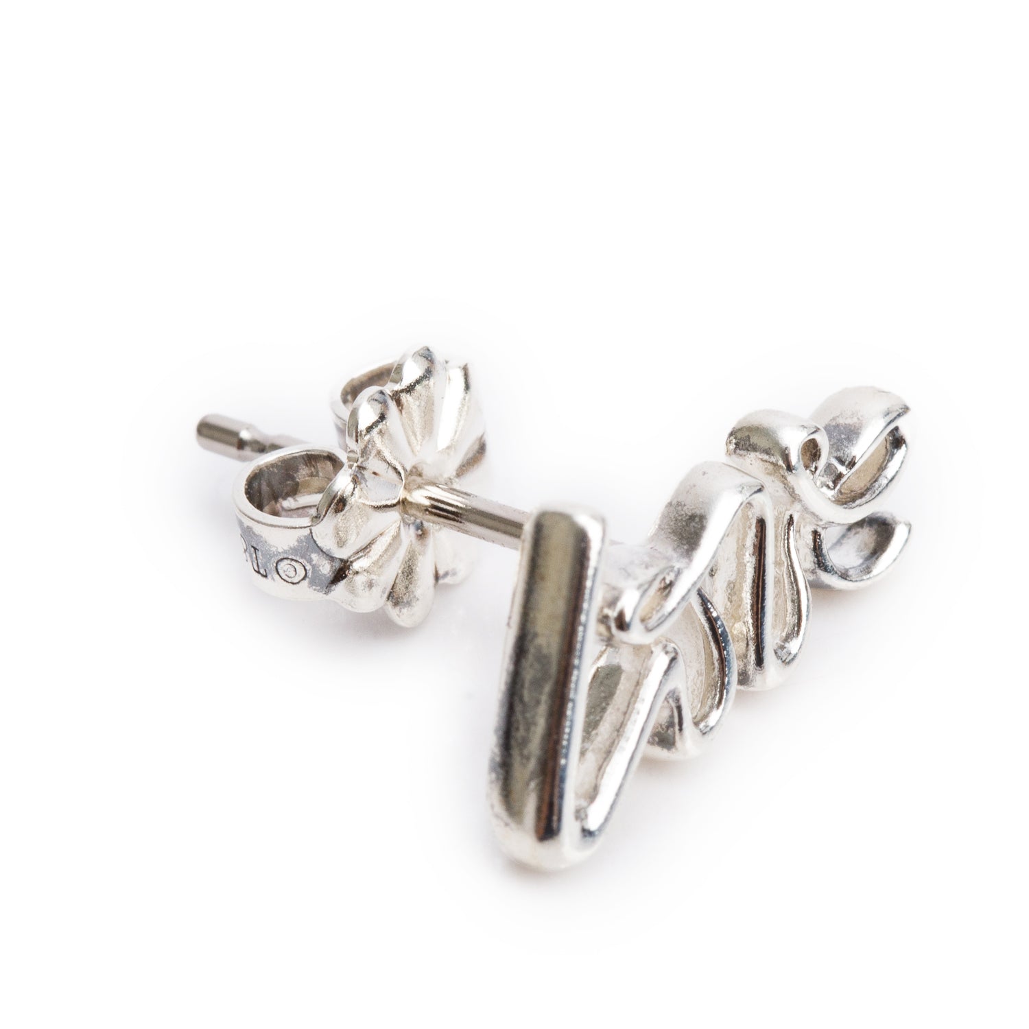 Tiffany & Co. Paloma Picasso Sterling Silver Graffiti Love Single Stud Earring