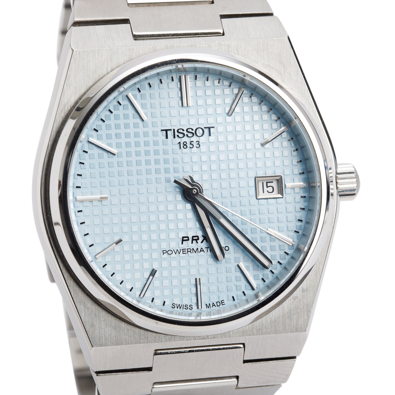 Tissot 2023 Stainless Steel PRX Powermatic 80 40 MM Automatic Watch Light Blue Dial w/ Box & Papers