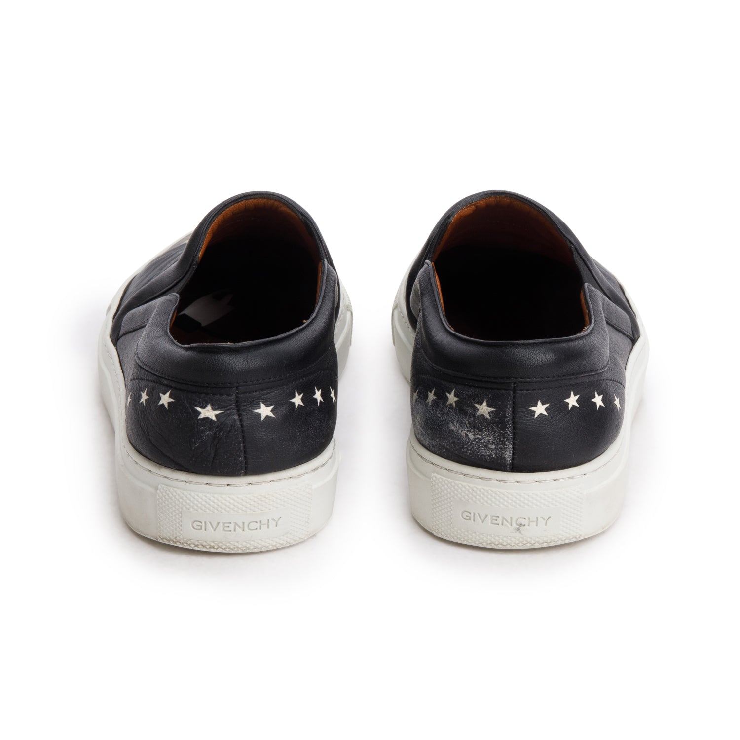 Givenchy Black Leather Rottweiler Slip On Sneakers, Women's Size 38