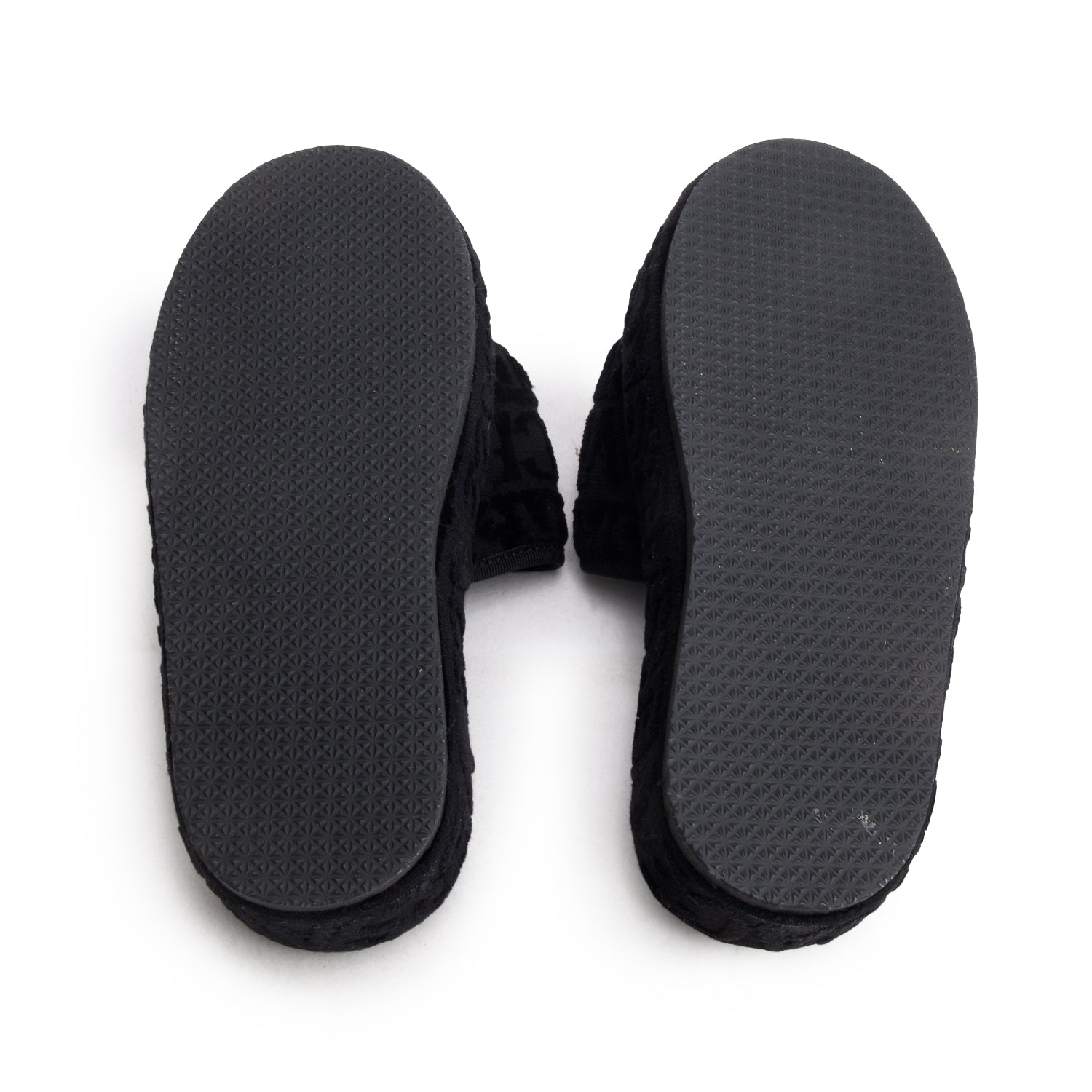 Versace Black Terrycloth Versace Allover Platform Slippers, Women's Size 37