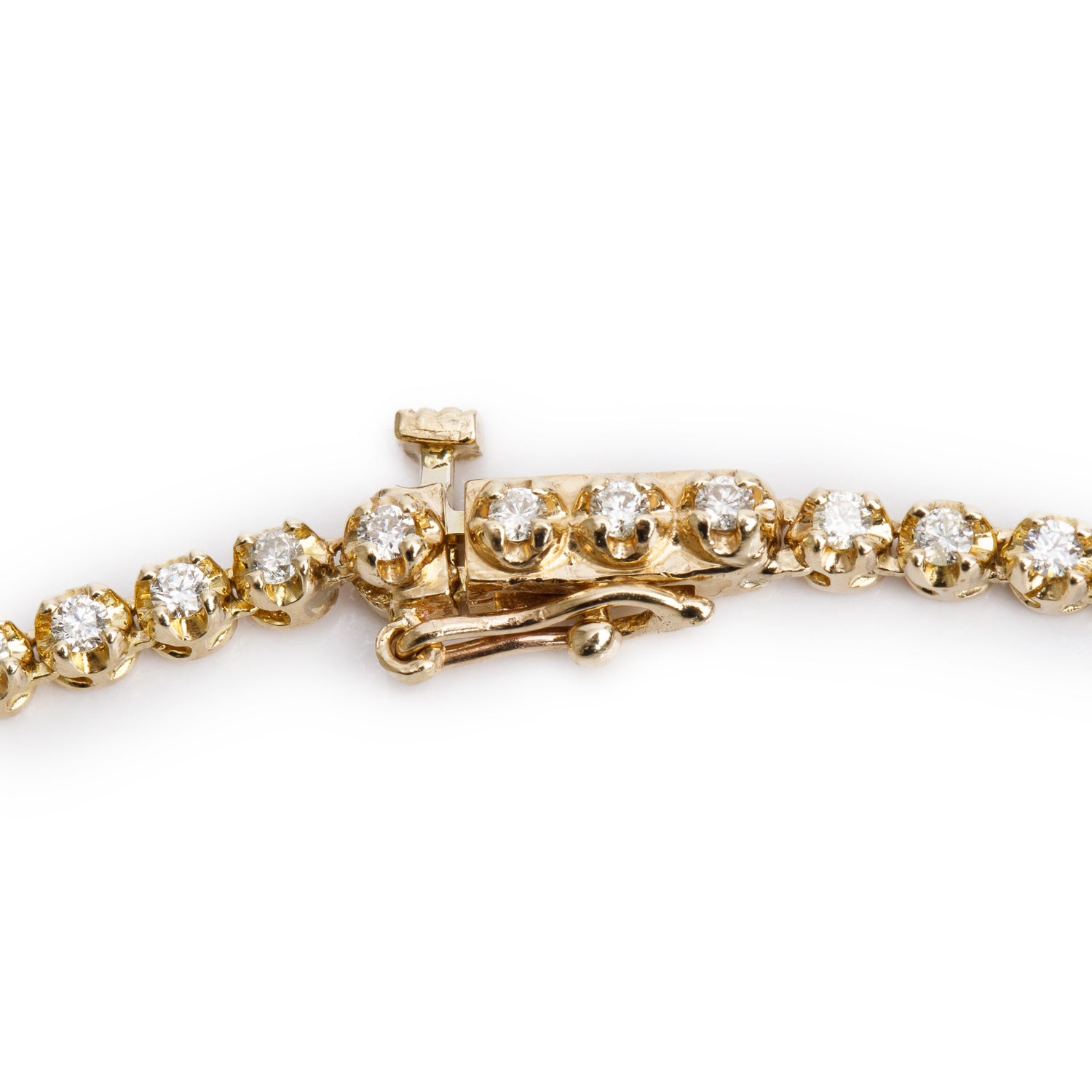 10k Yellow Gold 4.00 tcw. Diamond Tennis Necklace