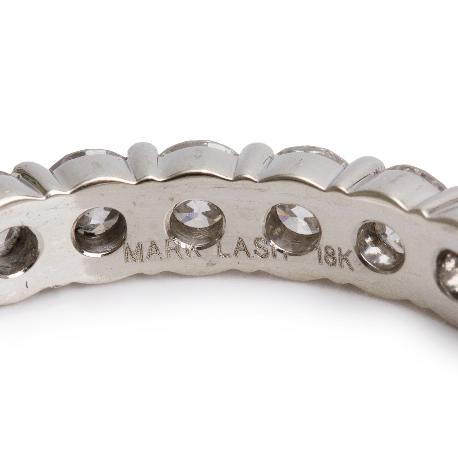 18k White Gold 1.52 tcw. Diamond Eternity Band Ring, Size 6.25