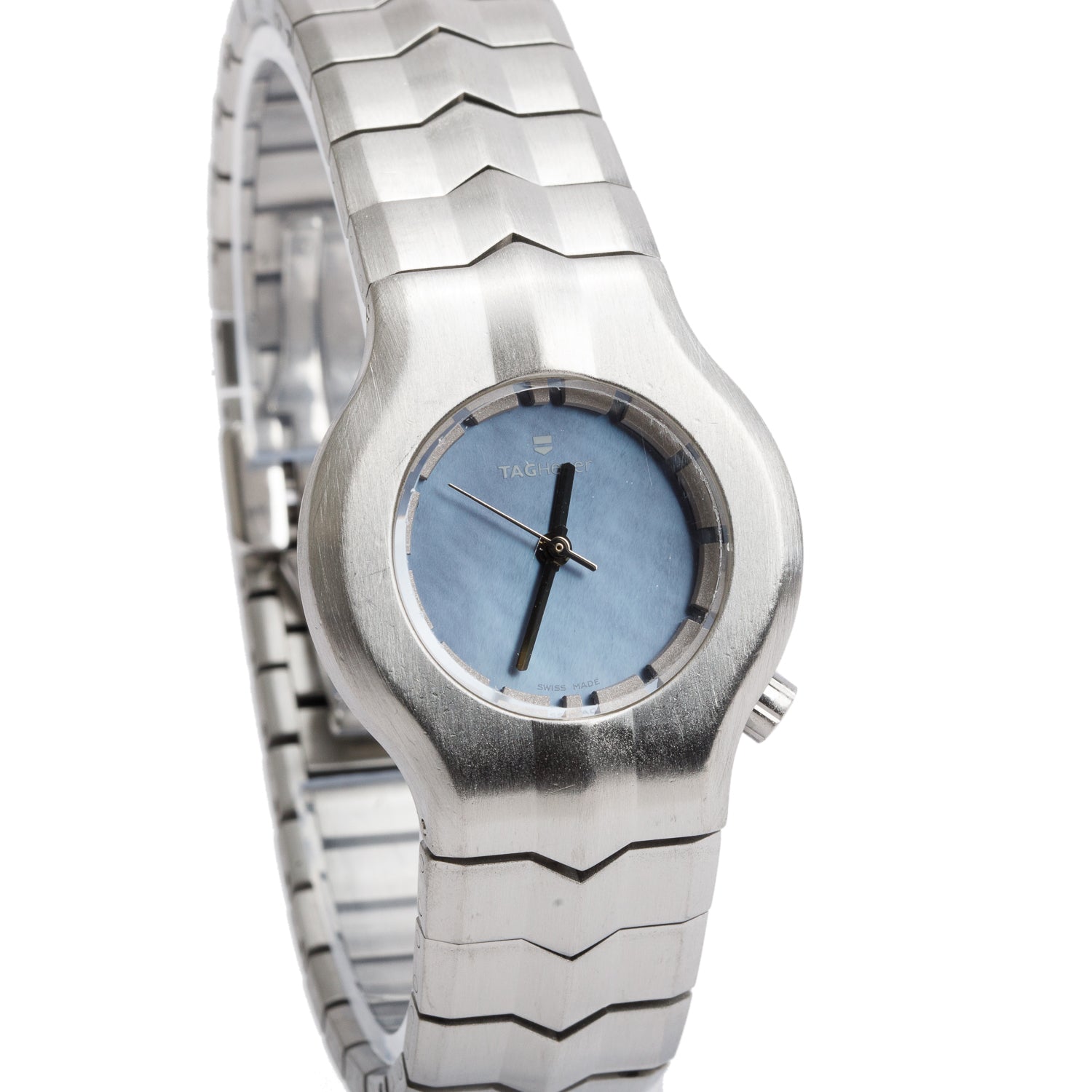 Tag Heuer Stainless Steel Alter Ego 29 MM Watch Blue Mother of Pearl Dial WP1312
