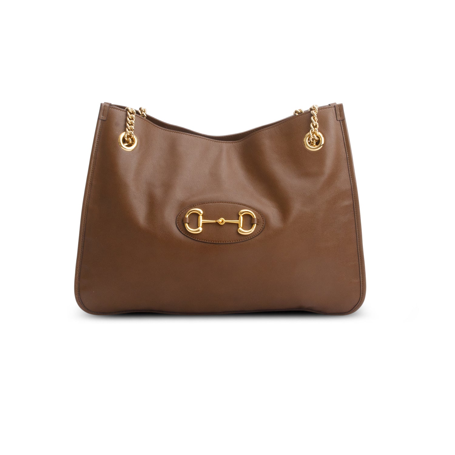 Gucci Brown New Sakai Calfskin Lux Horsebit 1955 Tote Bag