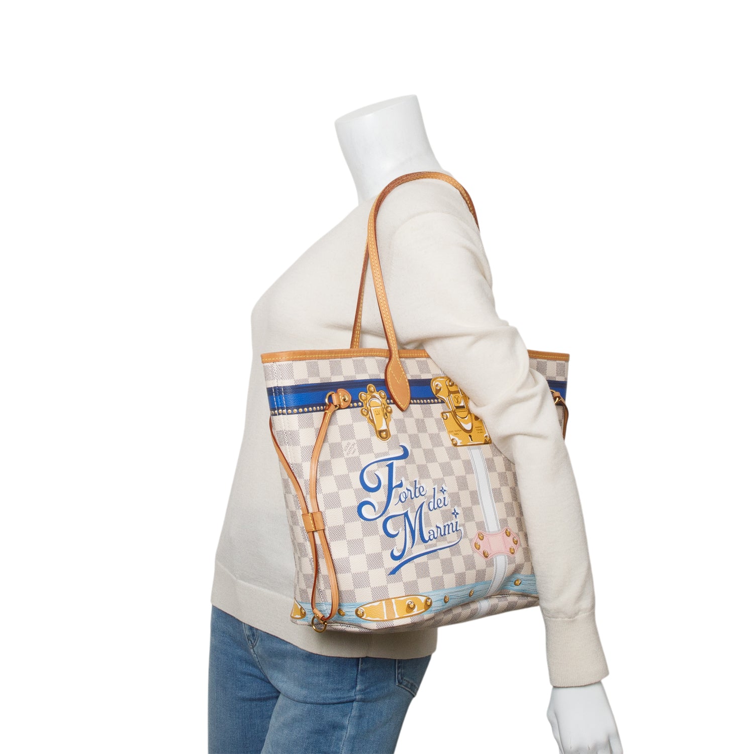 Louis Vuitton Damier Azur Summer Trunks Neverfull MM w/ Pouch
