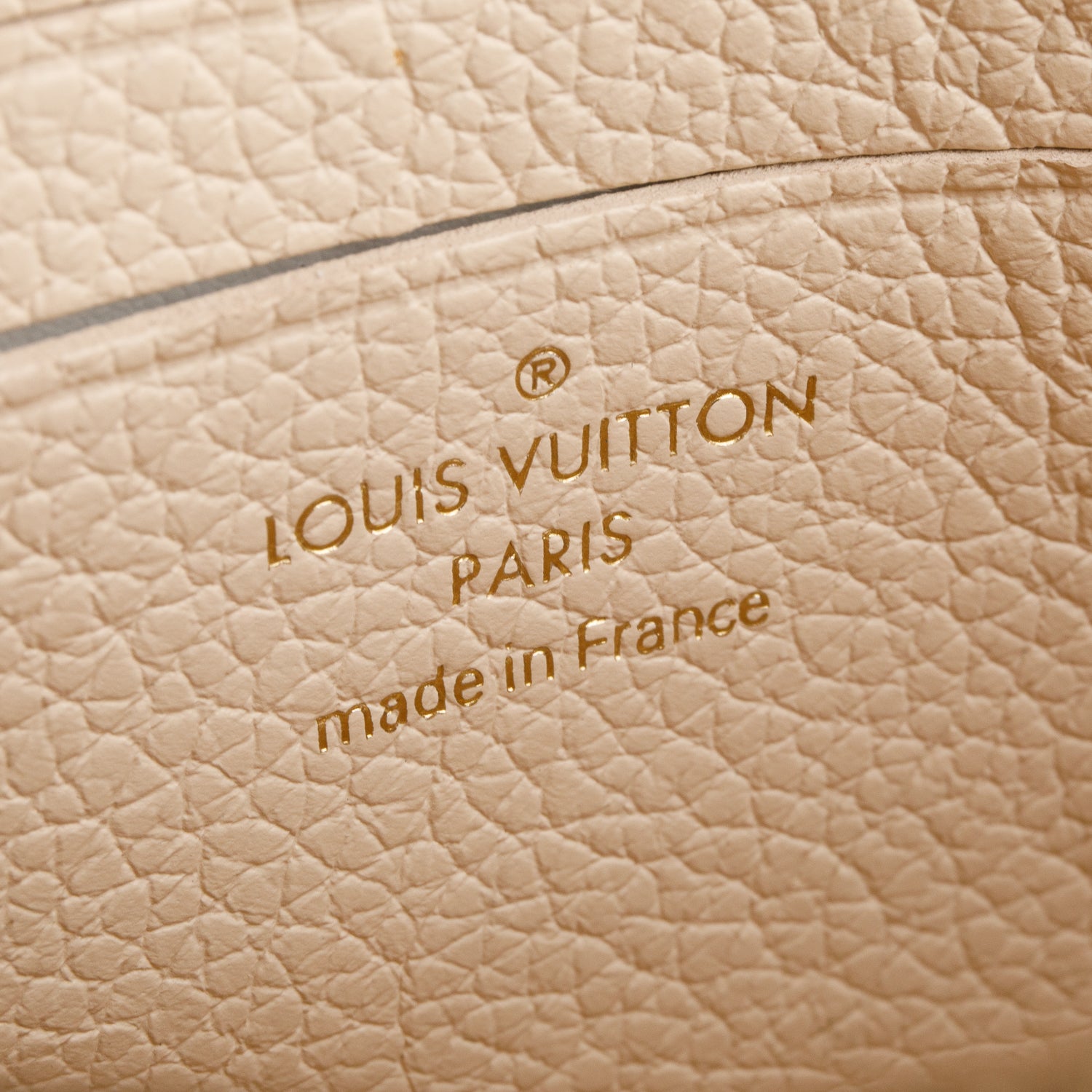 Louis Vuitton Cream Monogram Empreinte Ivy Wallet on Chain w/ Box & Straps