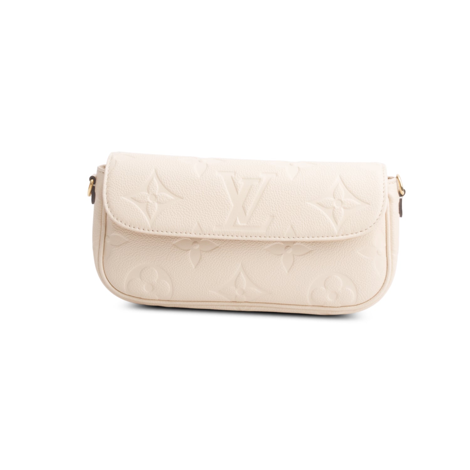 Louis Vuitton Cream Monogram Empreinte Ivy Wallet on Chain w/ Box & Straps