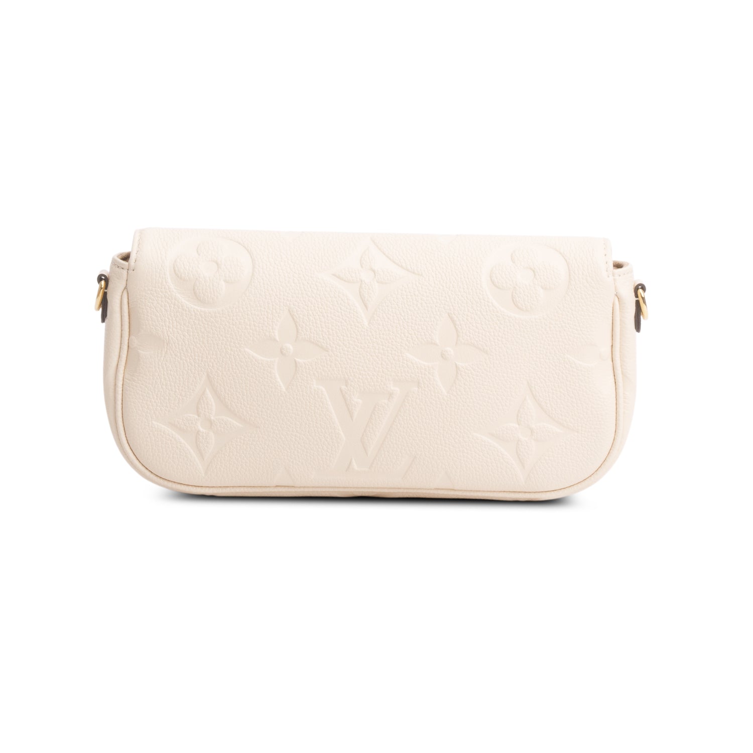 Louis Vuitton Cream Monogram Empreinte Ivy Wallet on Chain w/ Box & Straps