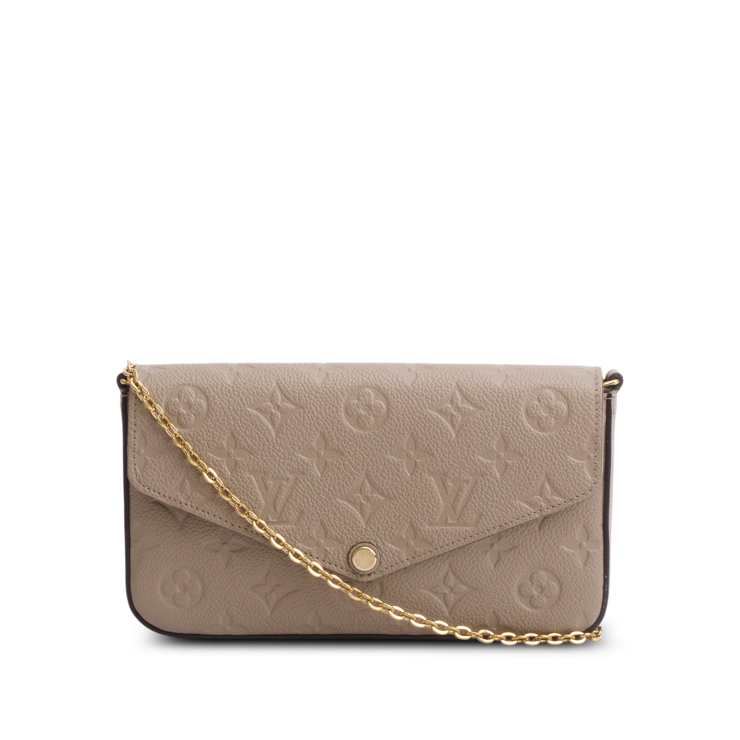 Louis Vuitton Turtledove Monogram Empreinte Leather Felicie Pochette w/ Inserts