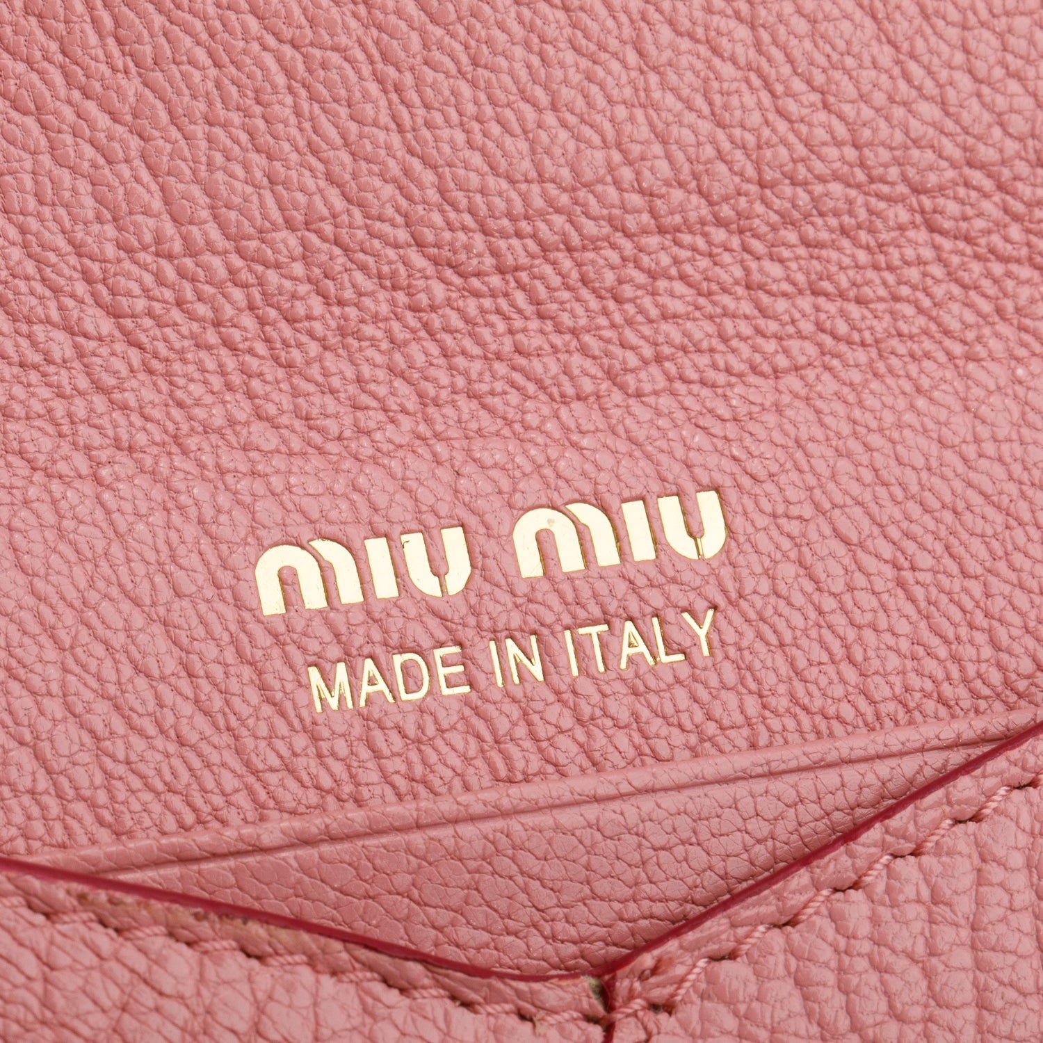 Miu Miu Pink Madras Love Envelope Wristlet Pouch