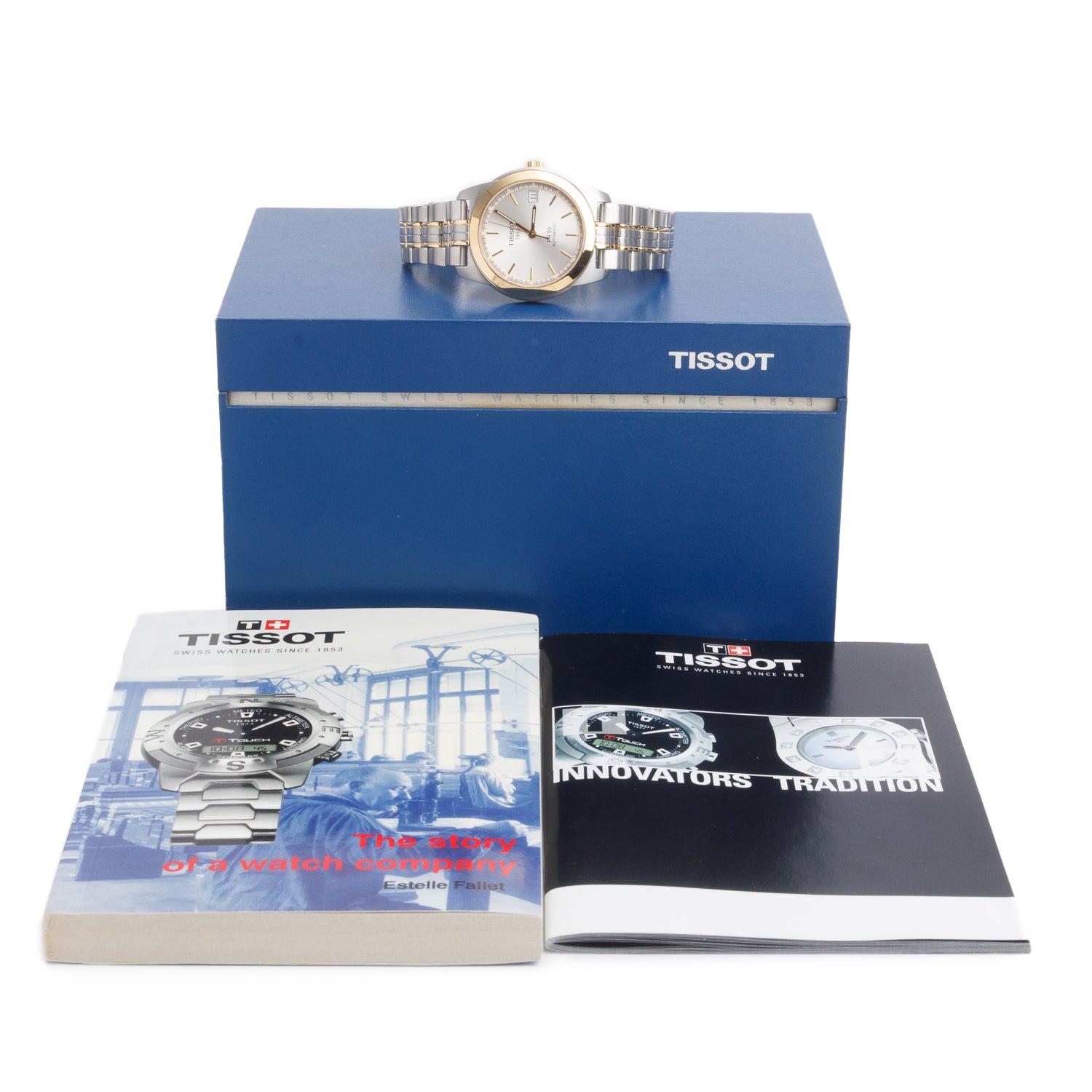 Tissot Two-Tone Stainless Steel PR50 36 MM Automatic Watch Silver Dial w/ Box & Papers