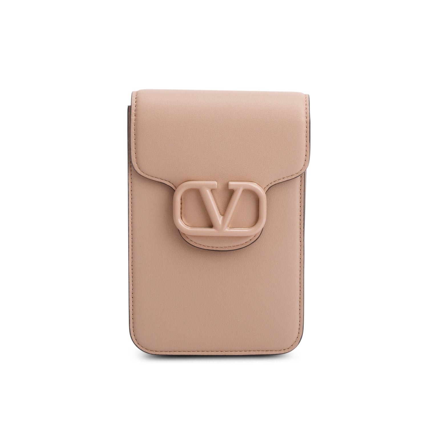Valentino Pink Calfskin Loco Phone Pouch w/ Strap & Box