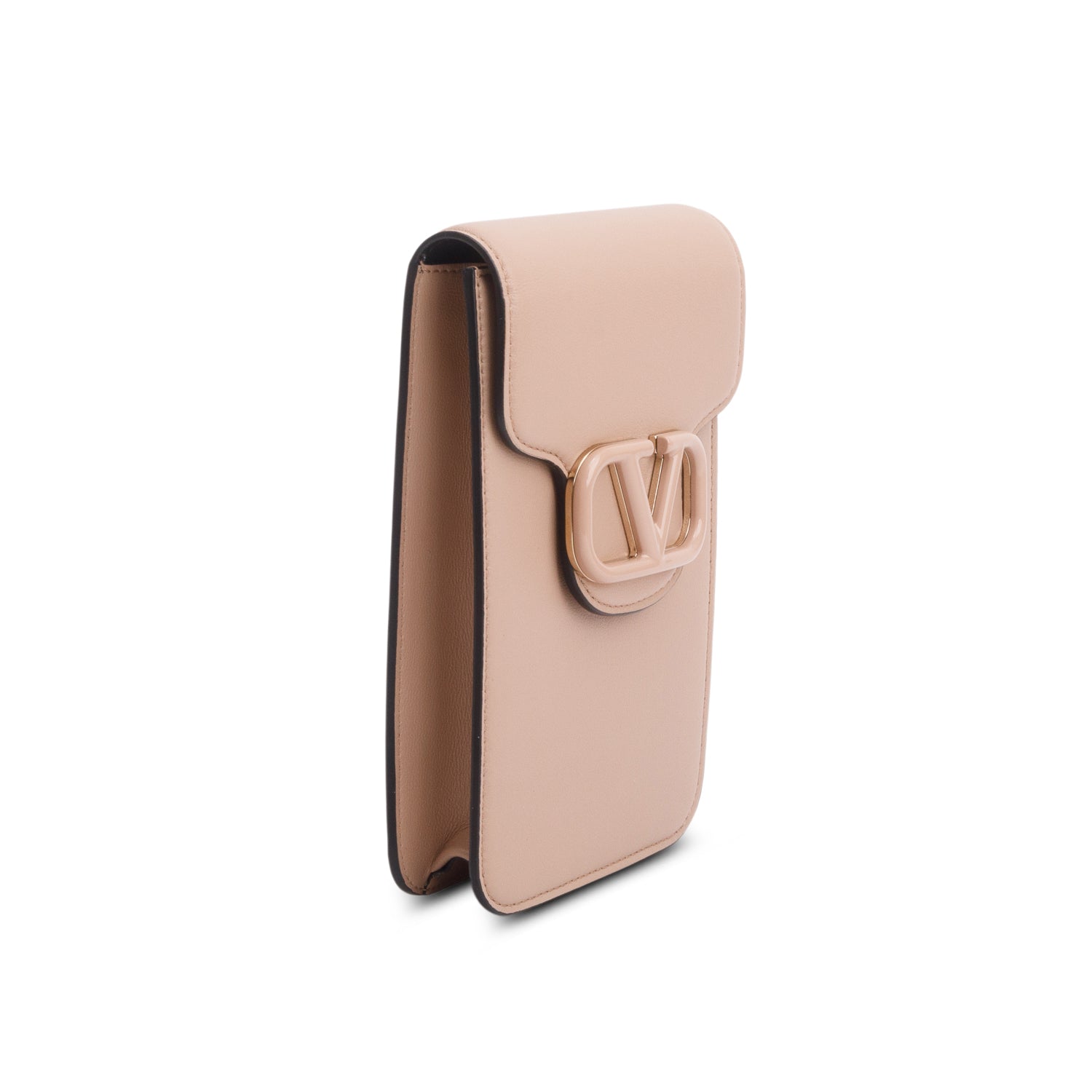 Valentino Pink Calfskin Loco Phone Pouch w/ Strap & Box