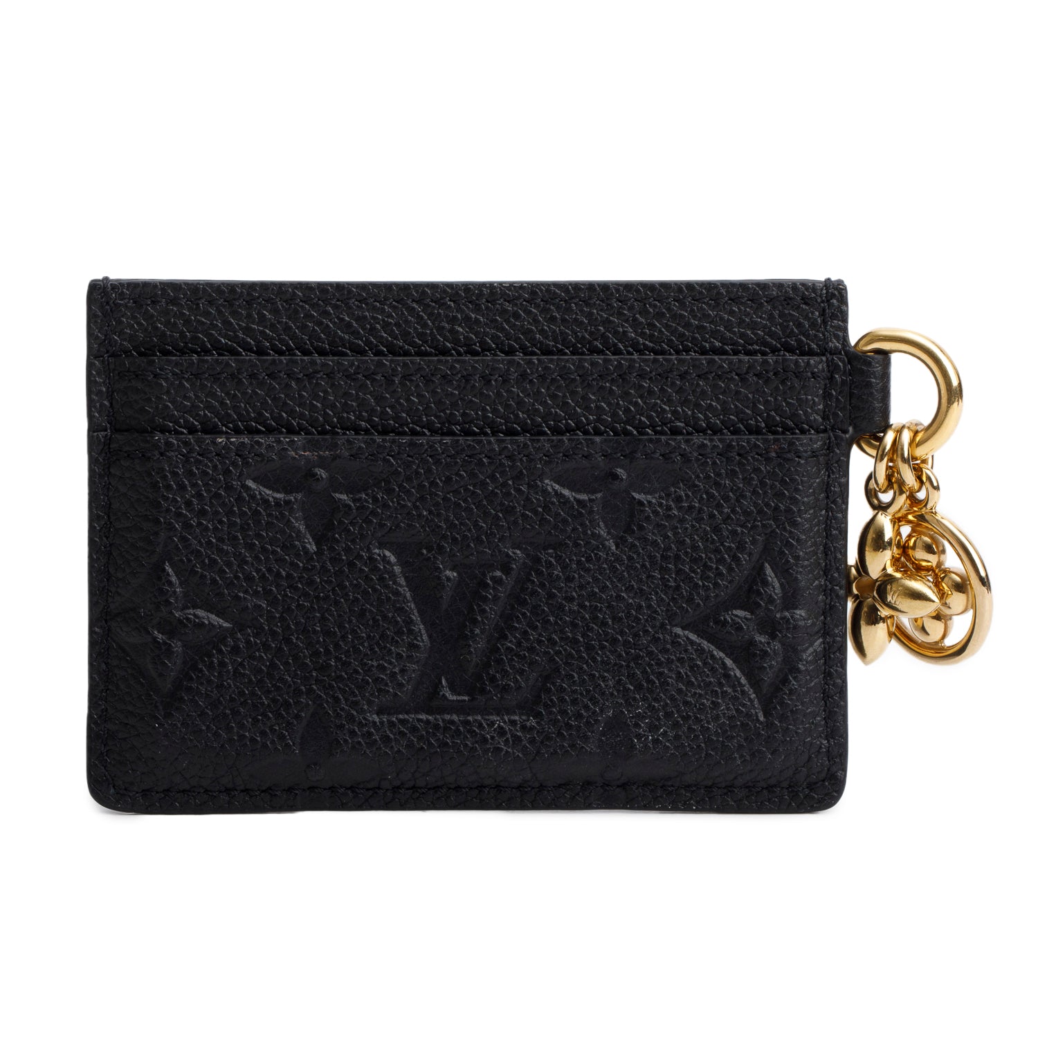 Louis Vuitton Black Monogram Empreinte Leather LV Charms Card Holder