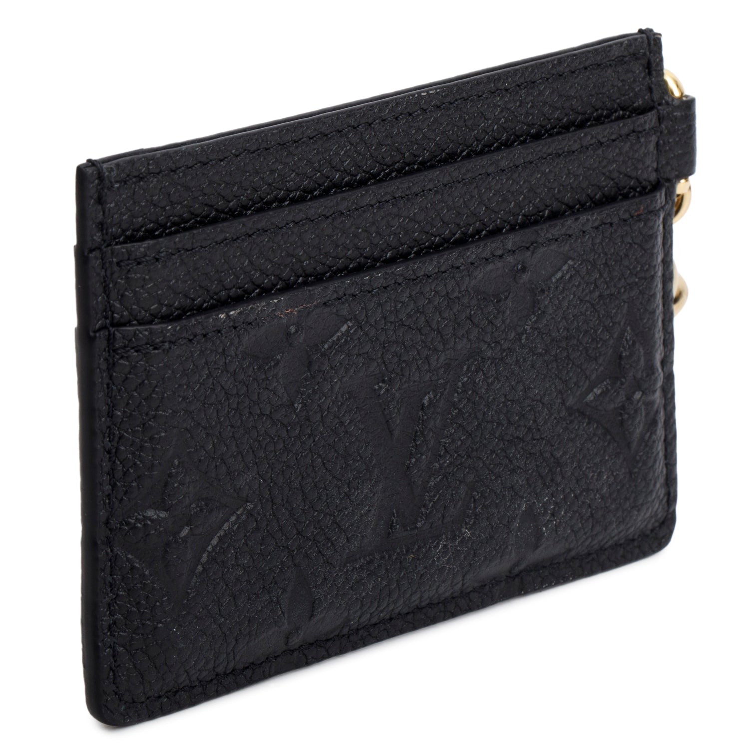 Louis Vuitton Black Monogram Empreinte Leather LV Charms Card Holder