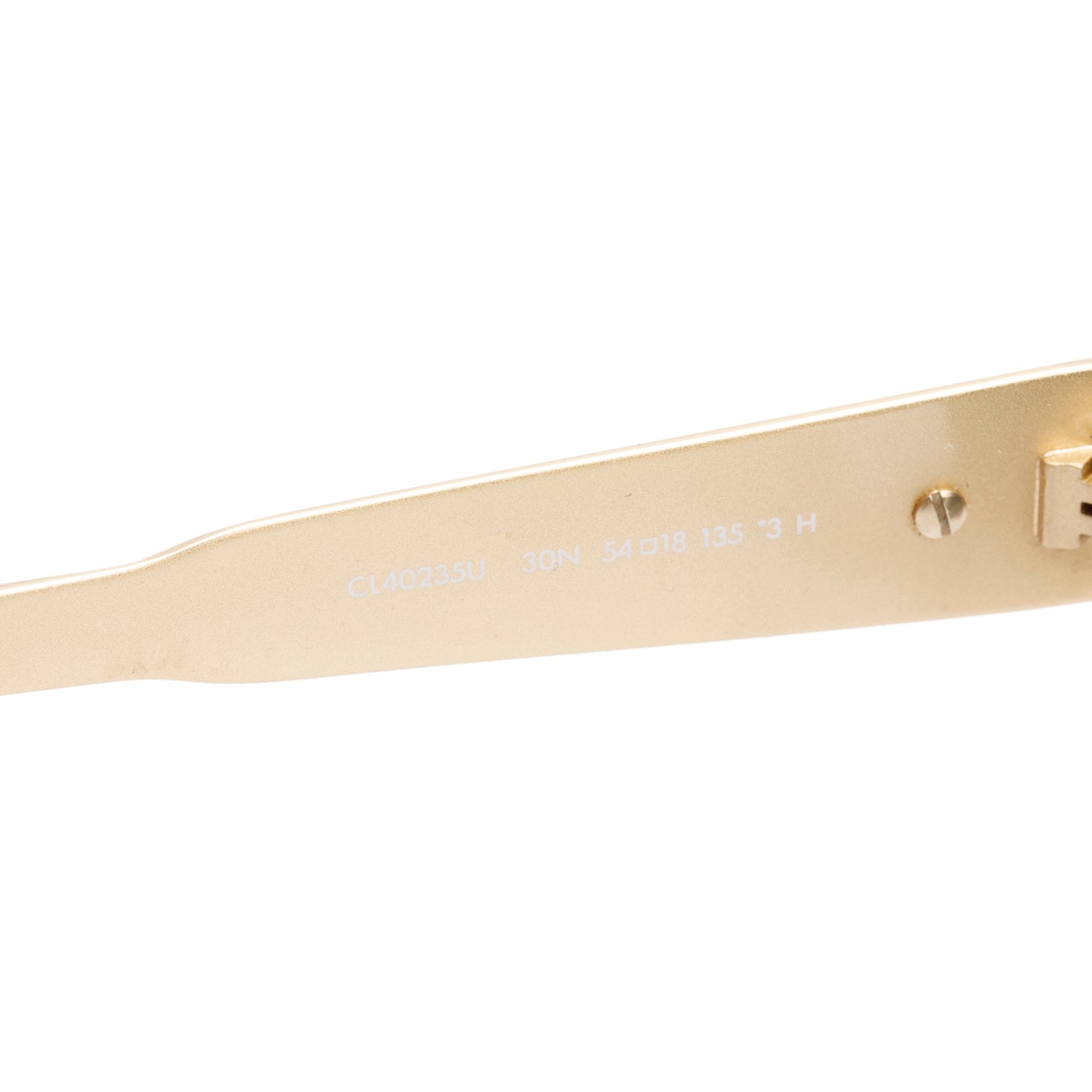 Celine CL40235U Gold Metal Oval Triomphe Sunglasses w/ Case