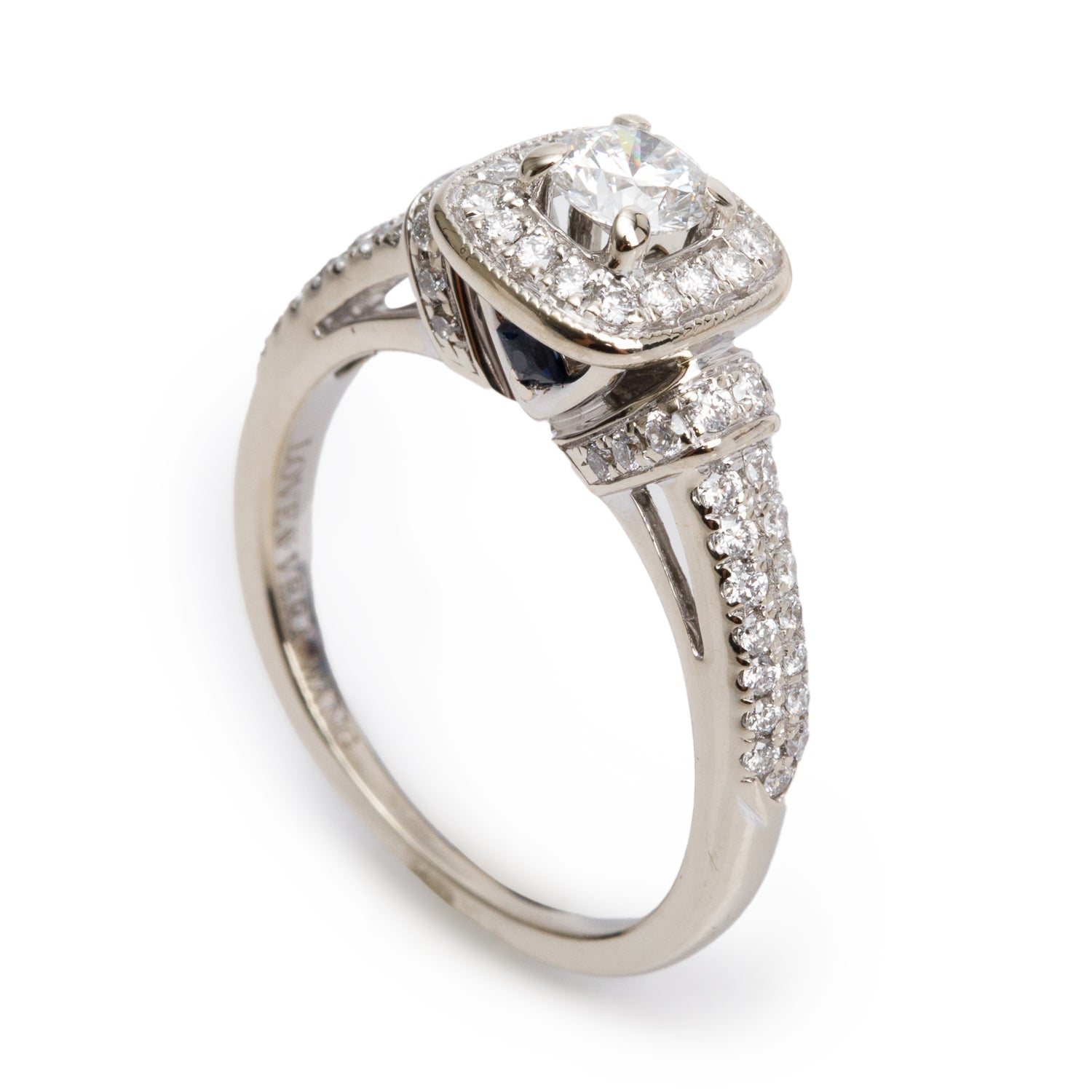 Vera Wang 14k White Gold Love Diamond Engagement Ring, Size 5 w/ Box