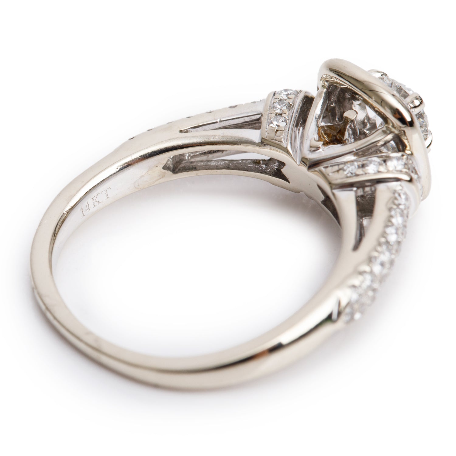 Vera Wang 14k White Gold Love Diamond Engagement Ring, Size 5 w/ Box