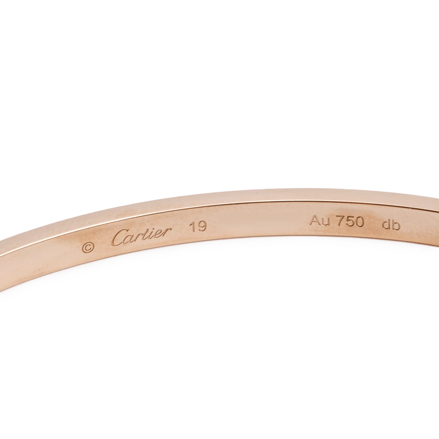 Cartier 2024 18k Rose Gold 6 Diamond Love Bracelet, Small Model, Size 19 w/ Box & Certificate