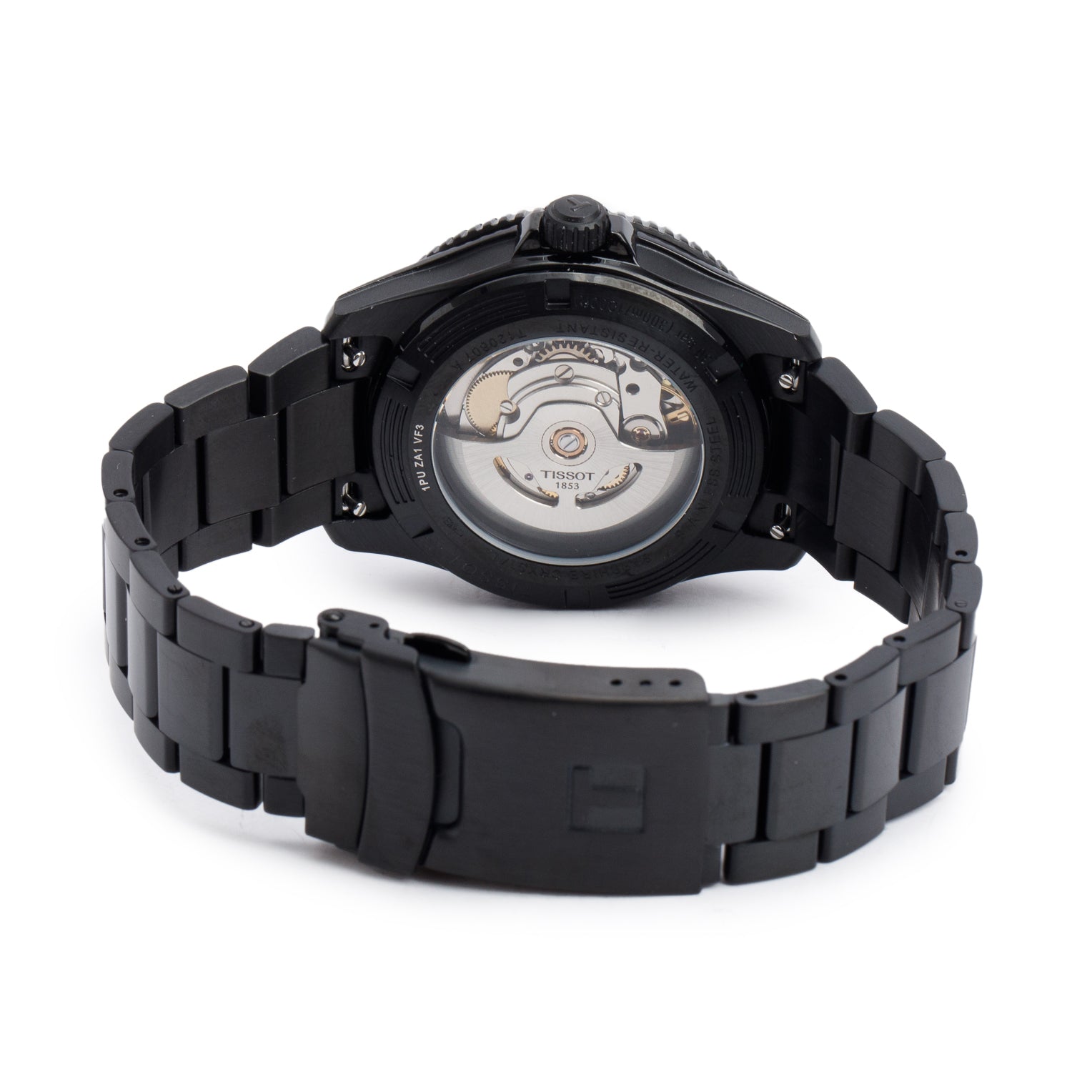 Tissot Black PVD Stainless Steel Seastar 1000 40 MM Automatic Watch Black Dial w/ Box