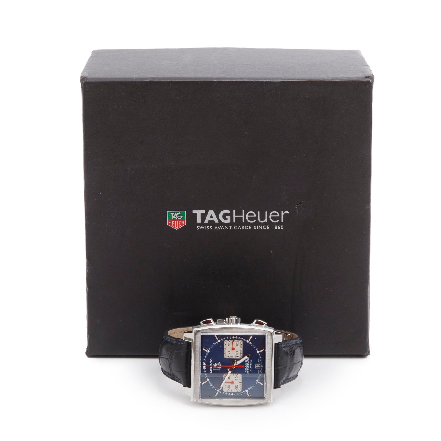 Tag Heuer Stainless Steel Monaco 39 MM Automatic Chronograph Watch CAW2111-0 w/ Box