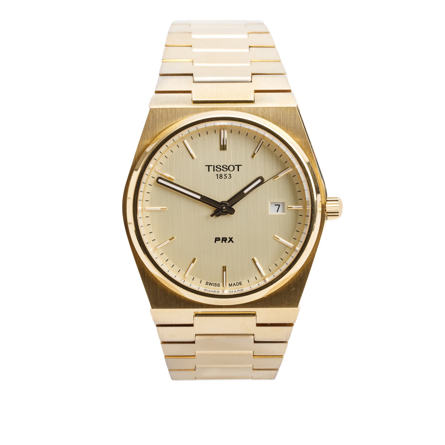Tissot 2022 Gold-Plated Stainless Steel PRX 40 MM Quartz Watch Gold Dial w/ Box & Papers