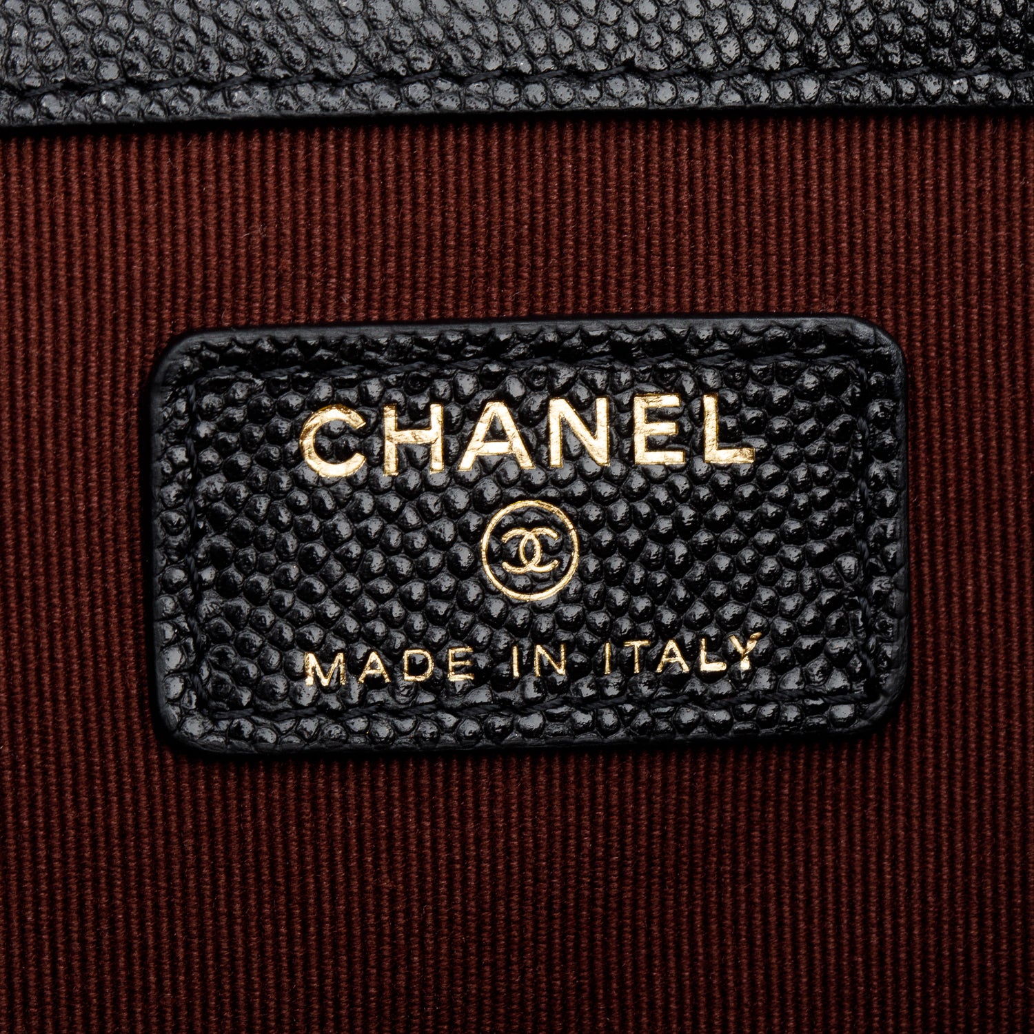 Chanel 2021 Black Caviar Quilted O-Case w/ Box, Authenticity Card & Receipt