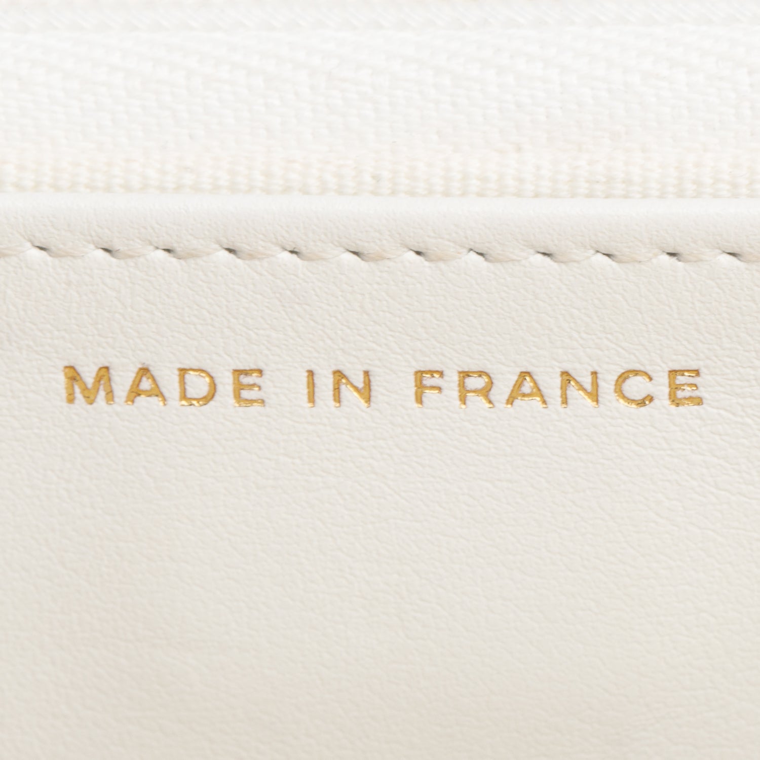 Chanel White Caviar Quilted Classic Wallet on Chain