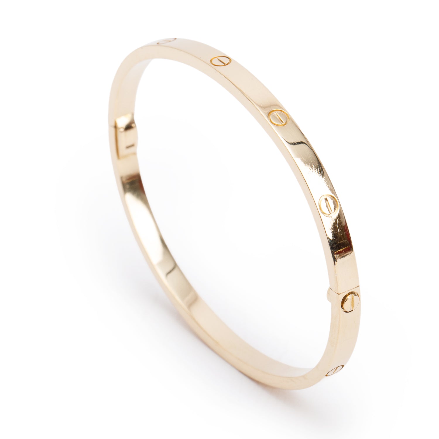 Cartier 18k Yellow Gold 3.65 MM Love Bracelet, Small Model, Size 16 w/ Box & Certificate