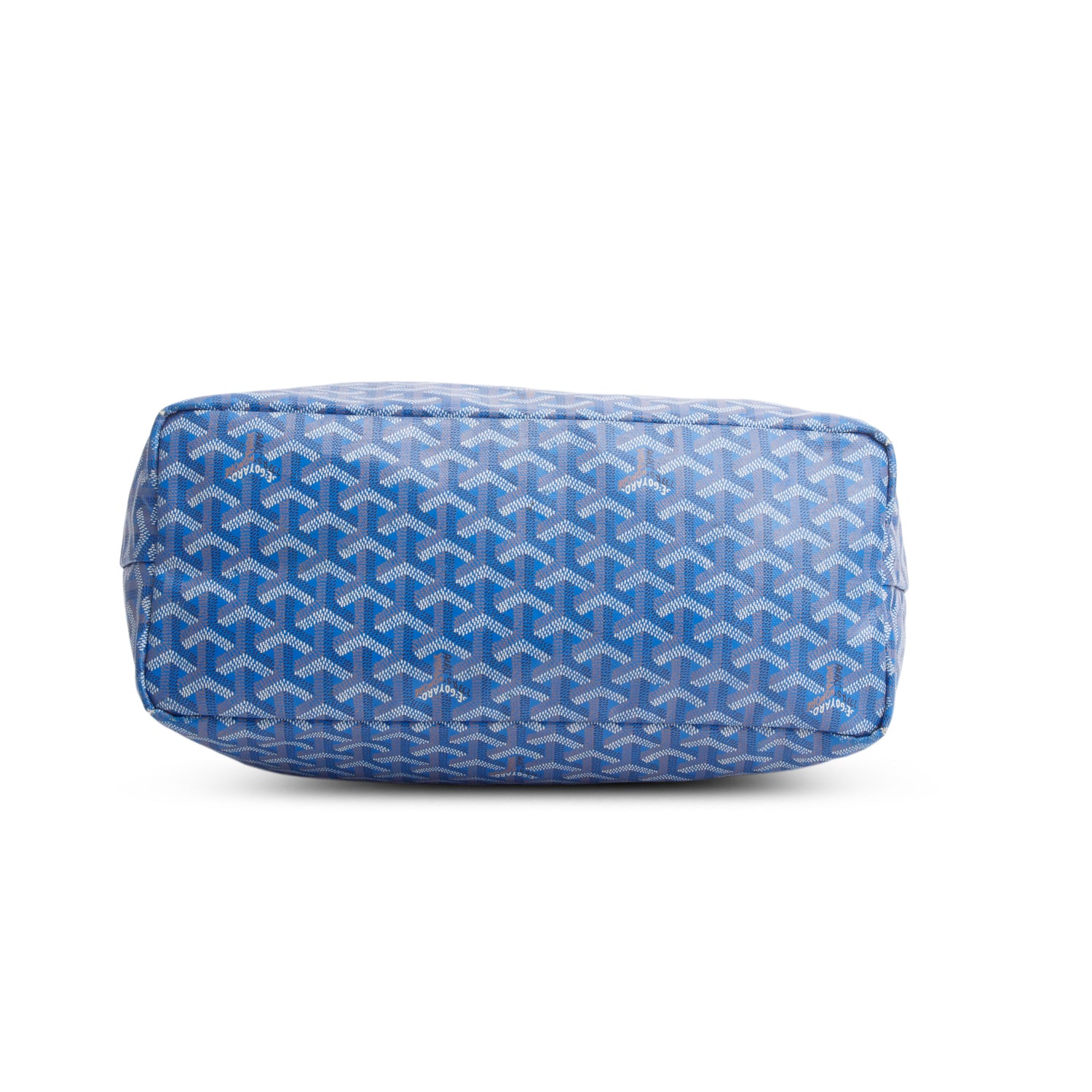 Goyard 2022 Blue Goyardine Saint Louis PM w/ Pouch
