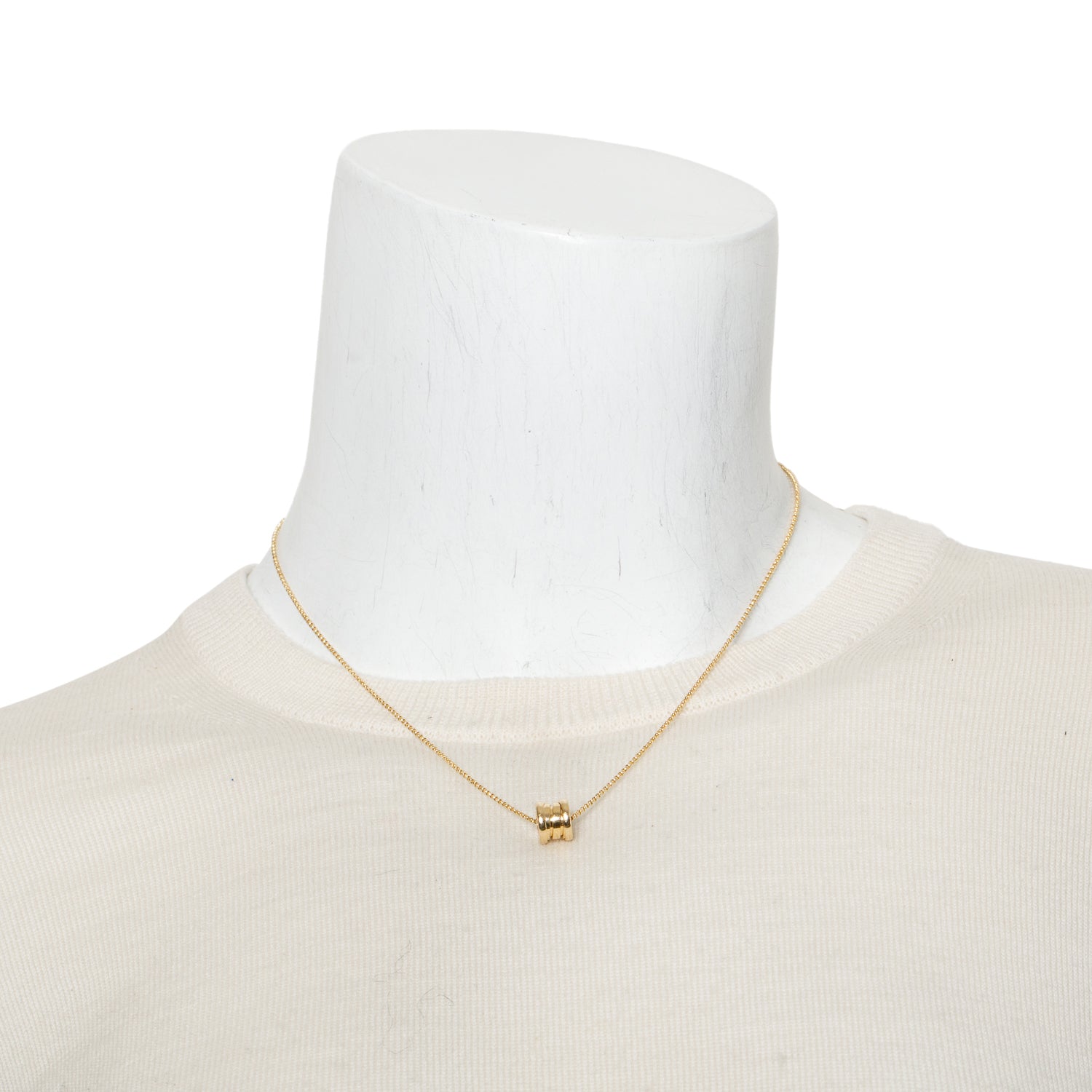 BVLGARI 2025 18k Yellow Gold B.Zero1 Pendant Necklace w/ Box & Certificate
