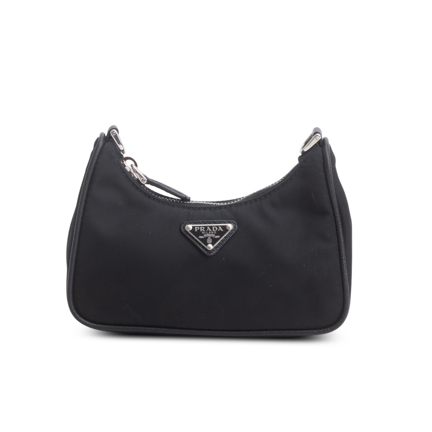 Prada Black Nylon Re-Edition 2005 Mini Bag w/ Straps