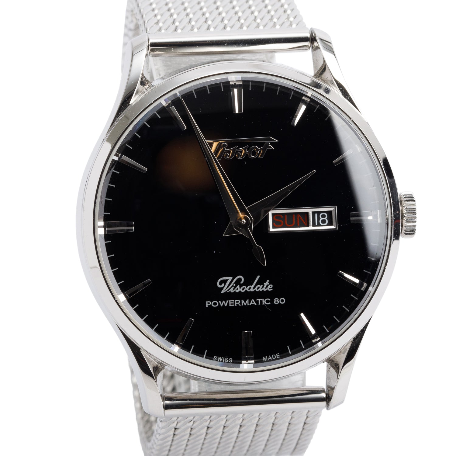 Tissot 2023 Stainless Steel Heritage Visodate 40 MM Automatic Watch Black Dial w/ Box & Papers