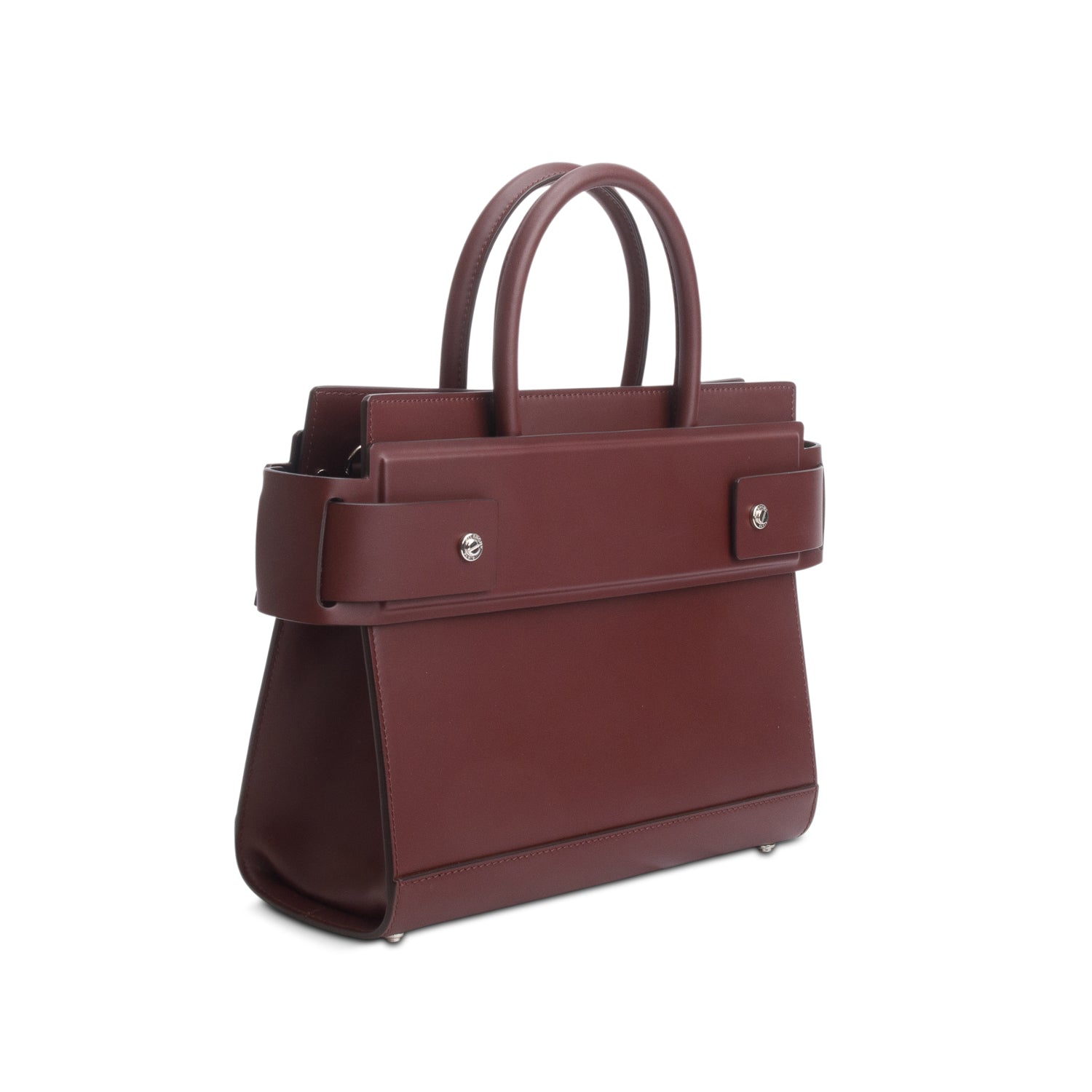 Givenchy Burgundy Small Smooth Leather Horizon Satchel w/ Strap
