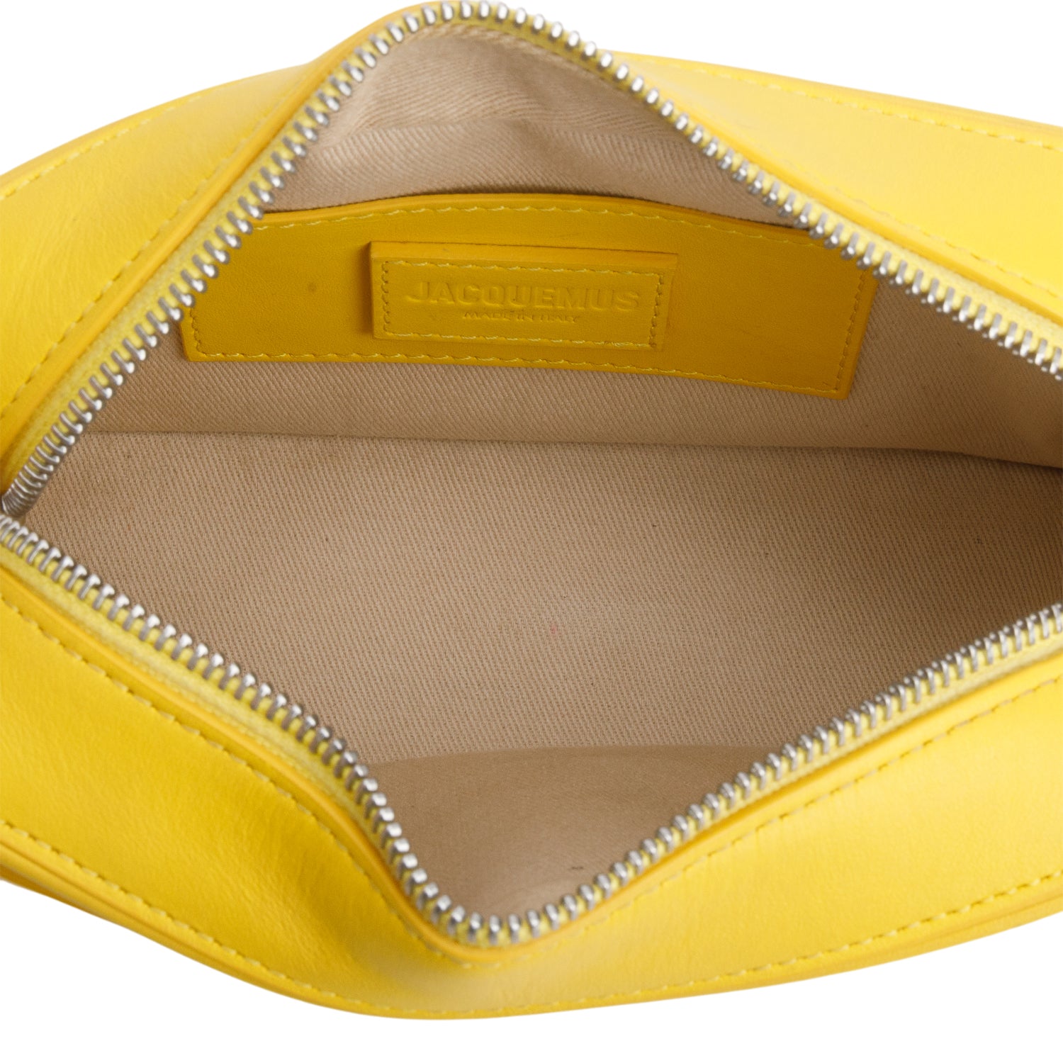 Jacquemus Yellow Calfskin Leather The Baneto Camera Bag