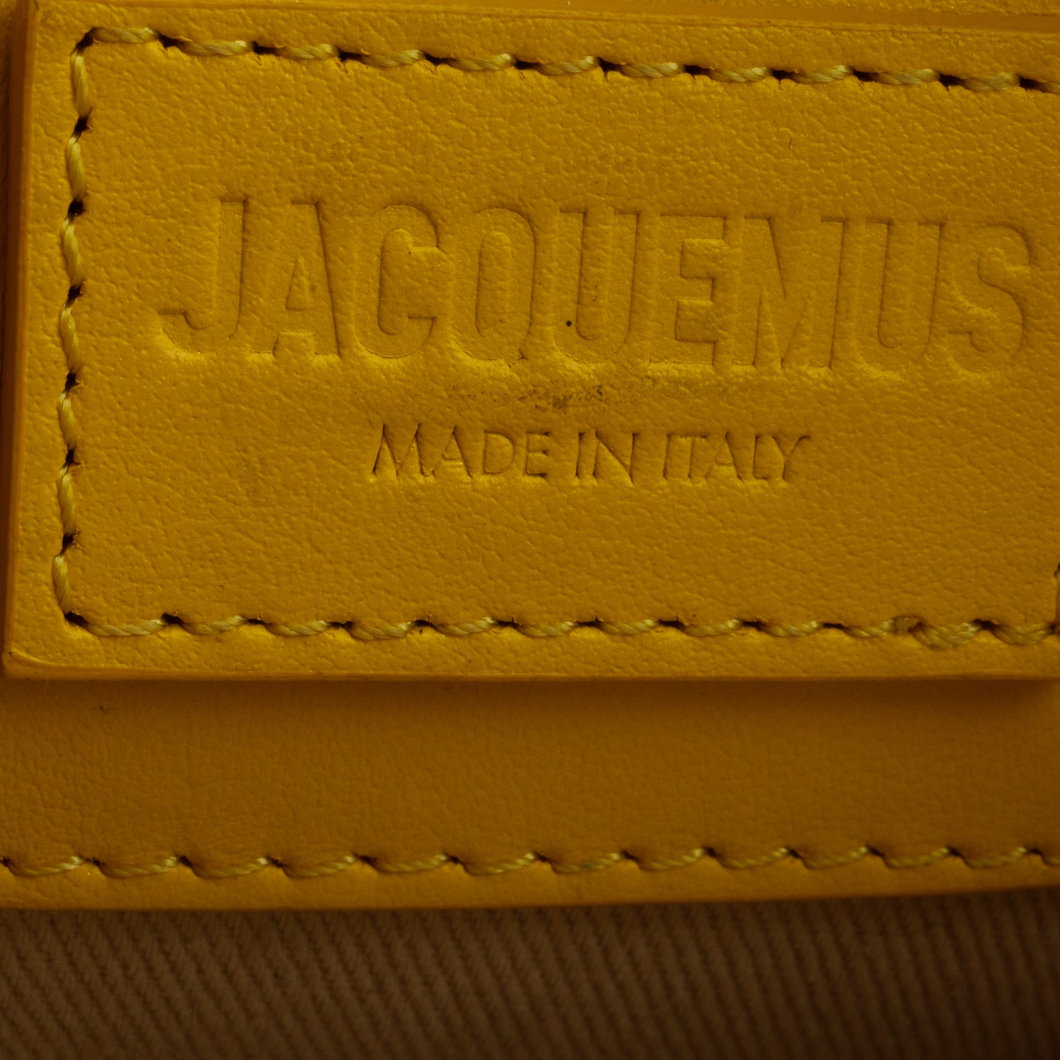 Jacquemus Yellow Calfskin Leather The Baneto Camera Bag